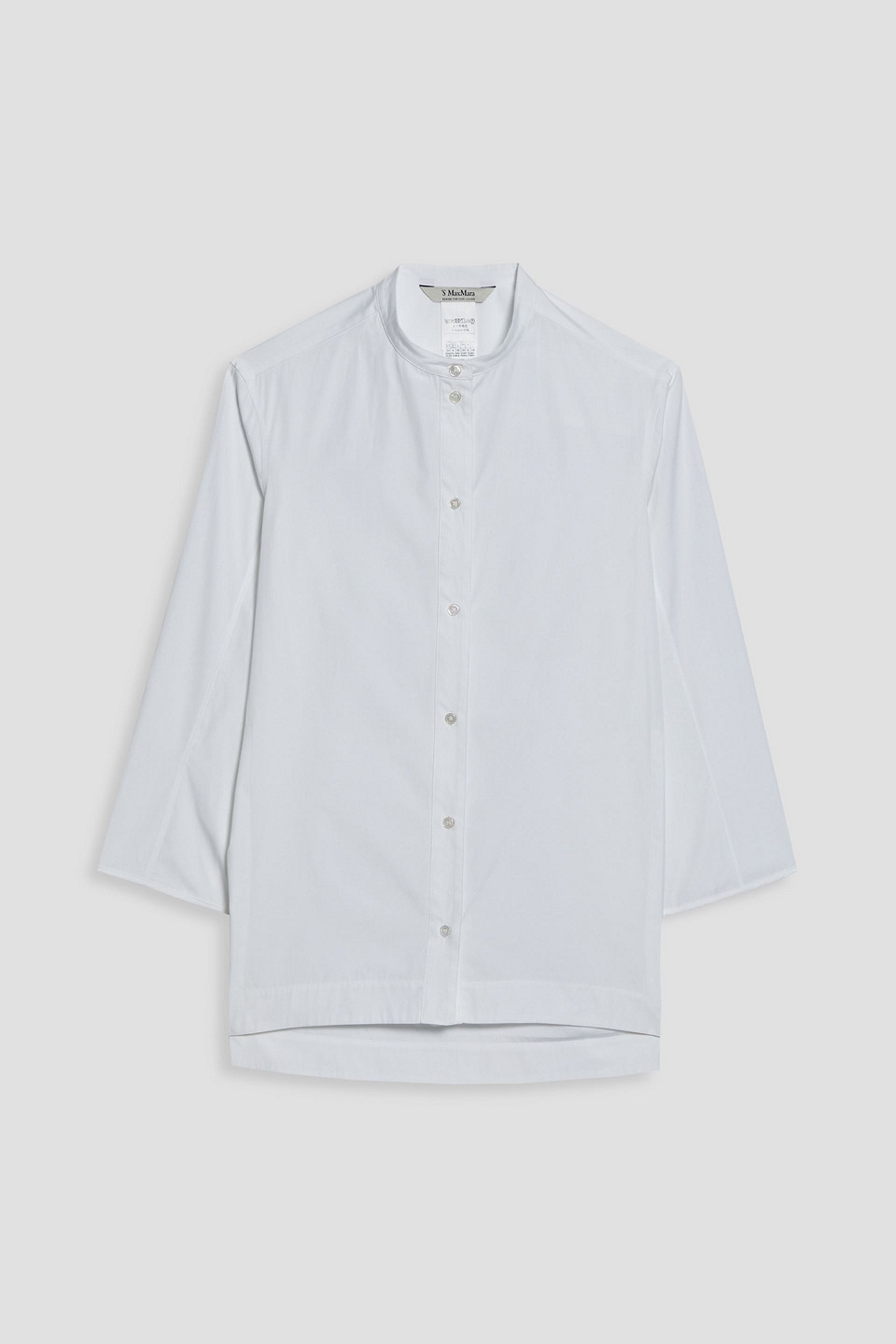 max mara - cotton-poplin top - white - it 44