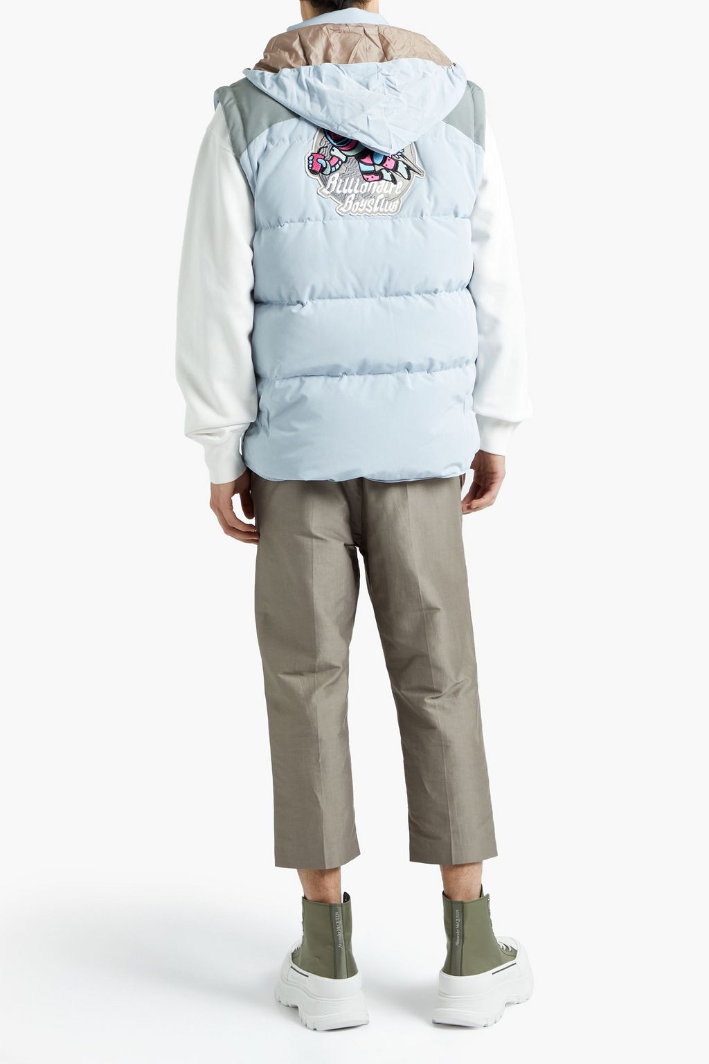 BILLIONAIRE BOYS CLUB Convertible appliquéd two-tone shell down jacket