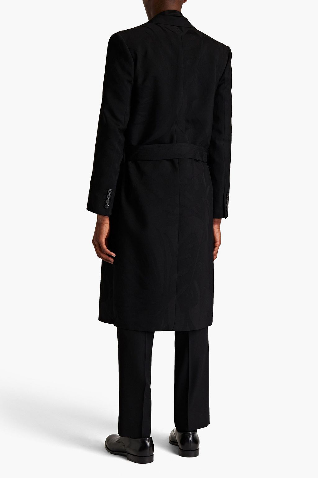 SAINT LAURENT Wool-jacquard coat
