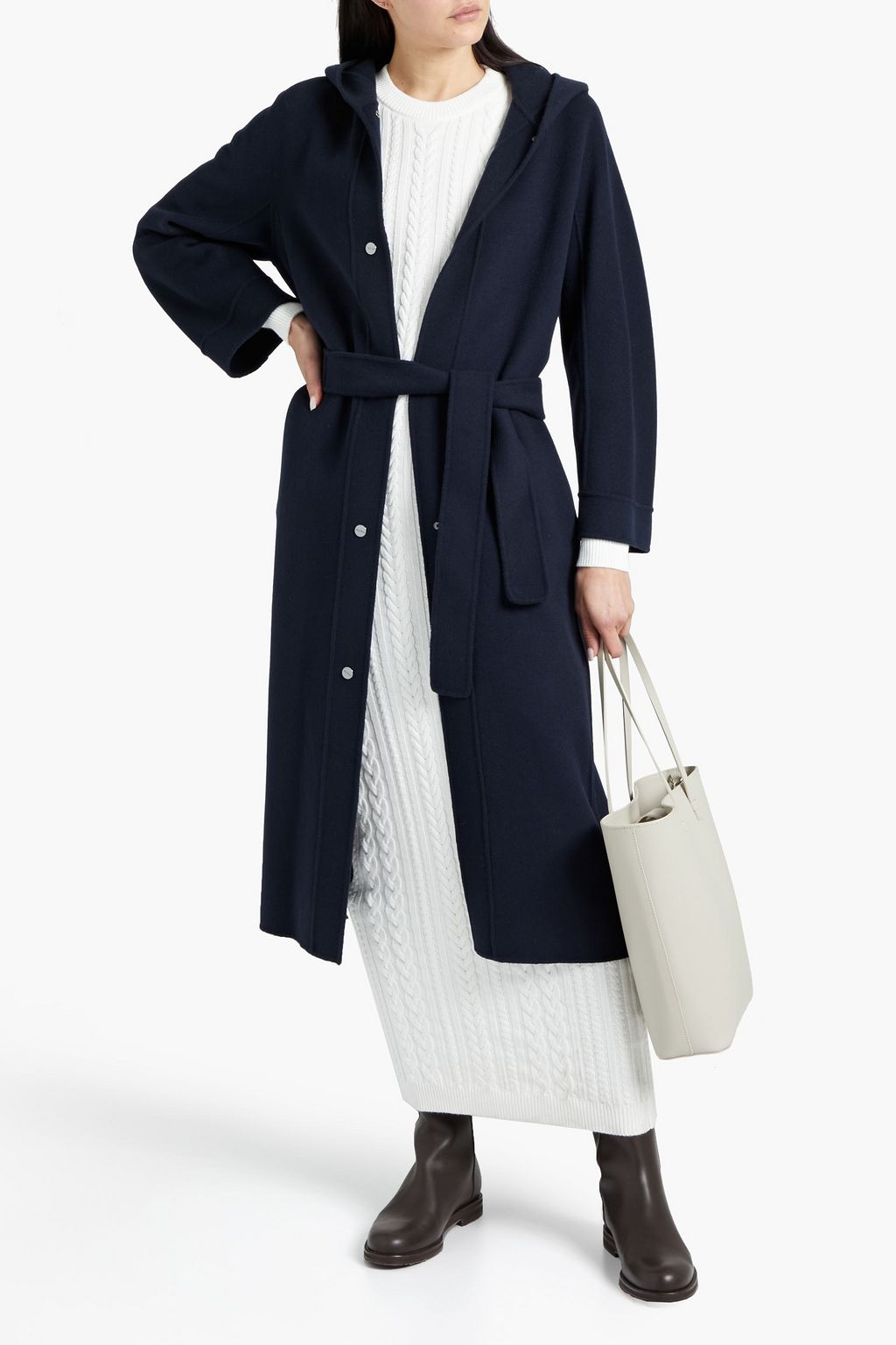 'S MAX MARA Brushed wool-felt hooded coat