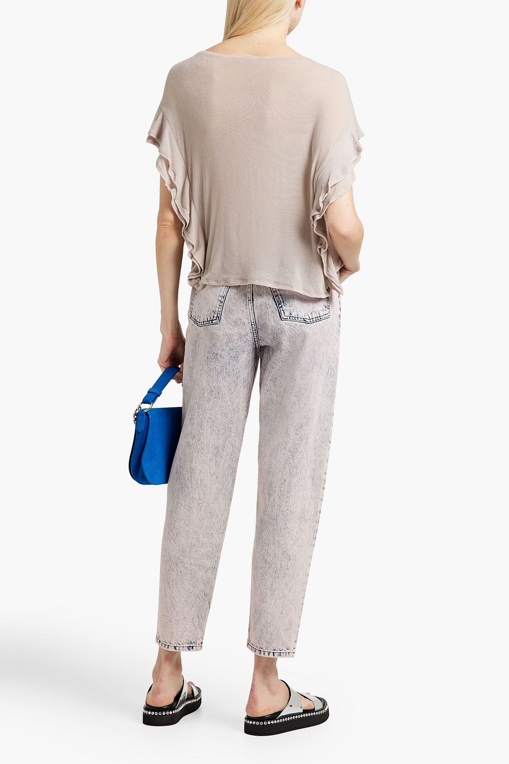 IRO Dalia ruffled TENCEL™-blend jersey top