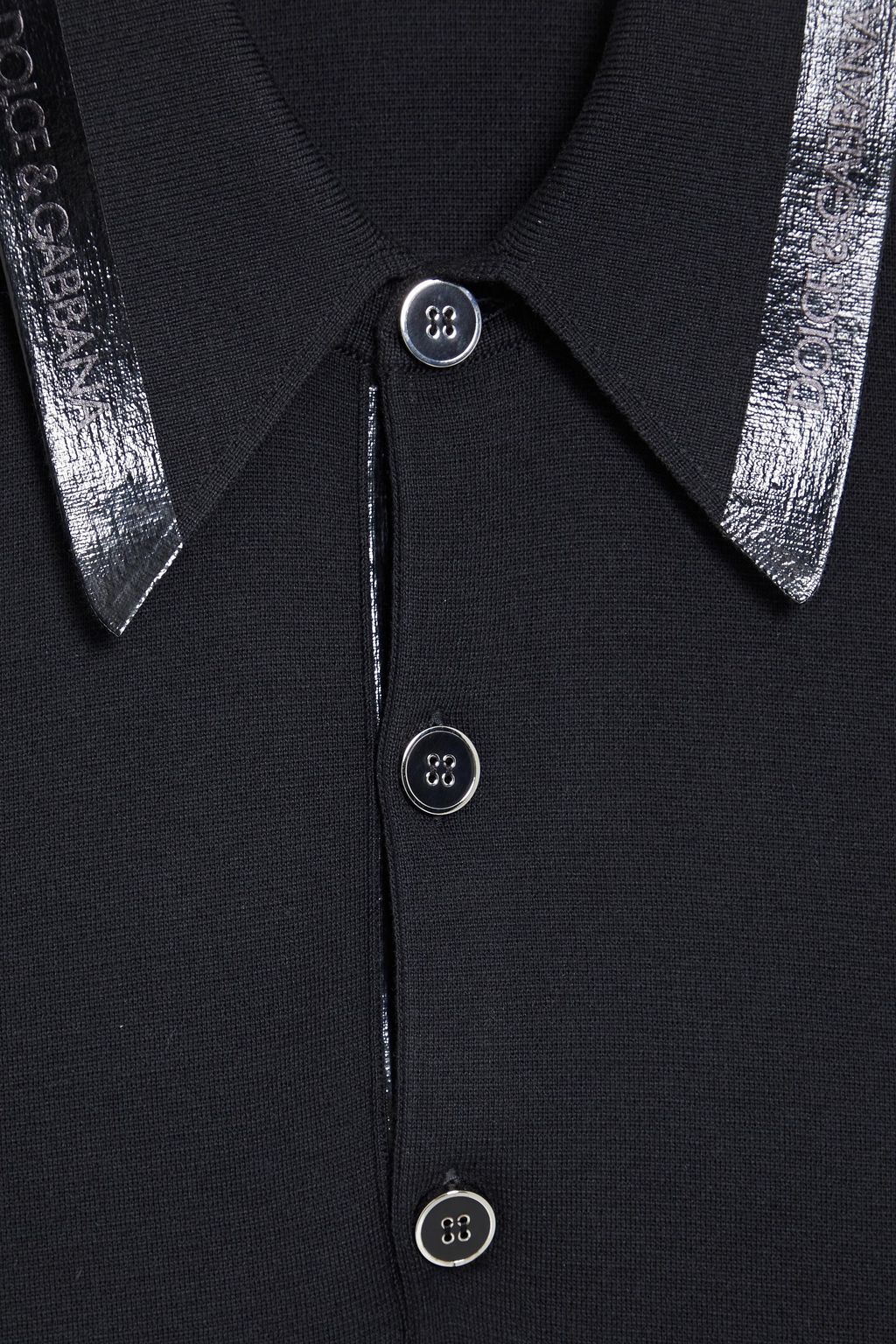 DOLCE & GABBANA Silk and cotton-blend polo shirt
