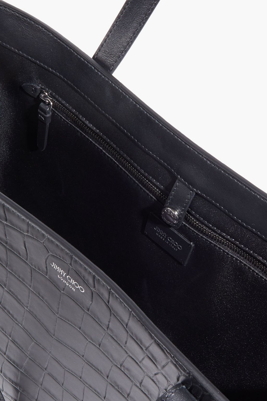 JIMMY CHOO Deelan croc-effect leather tote