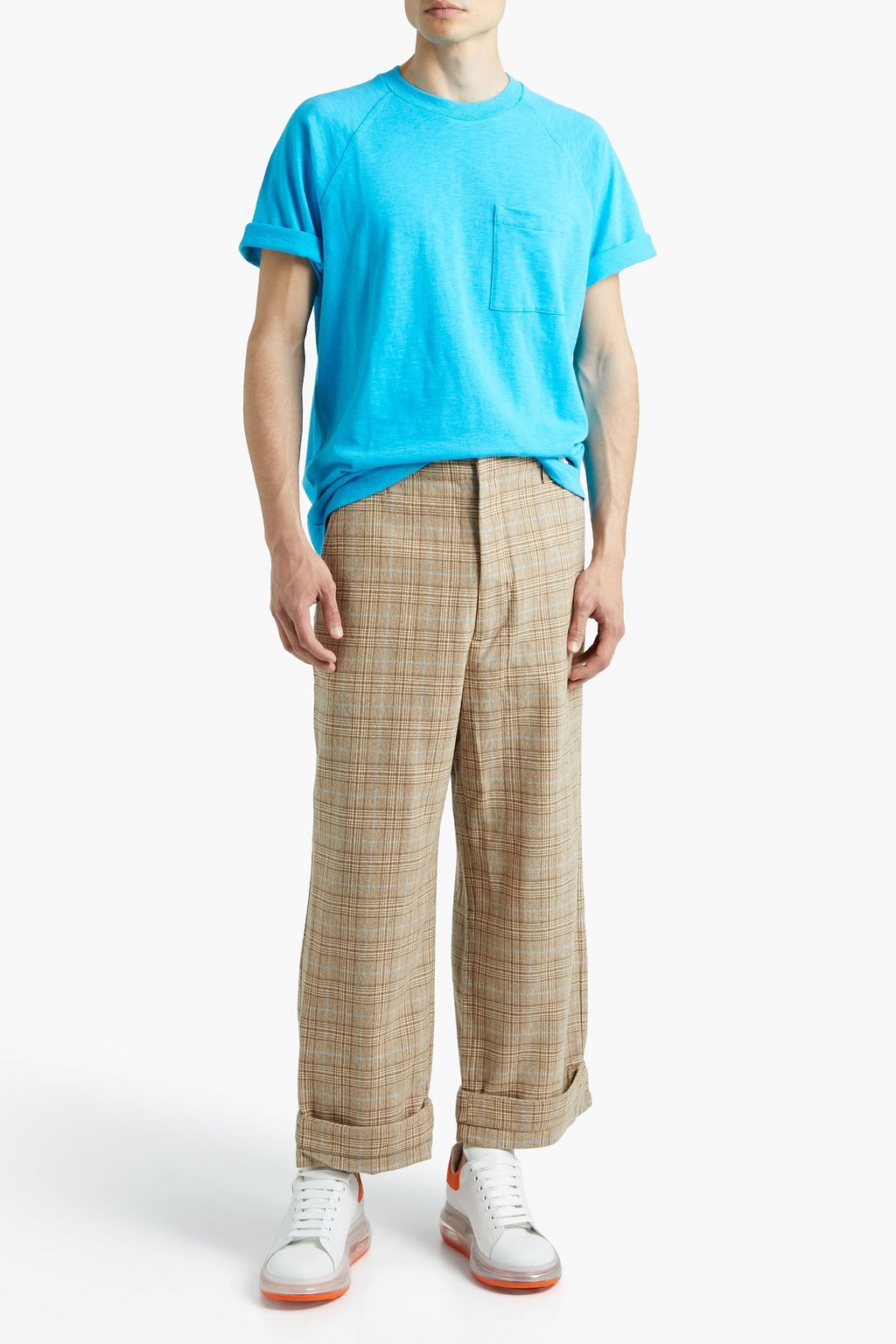 ACNE STUDIOS Checked wool-blend straight-leg pants