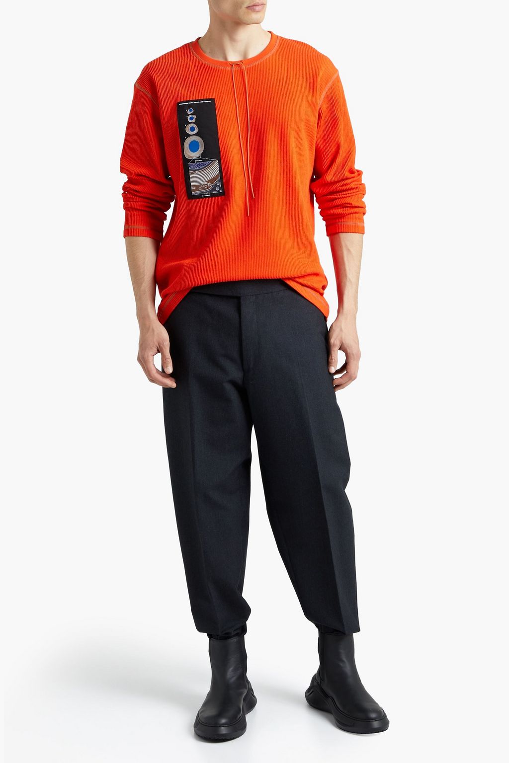 ACNE STUDIOS Plissé cotton-jersey T-shirt