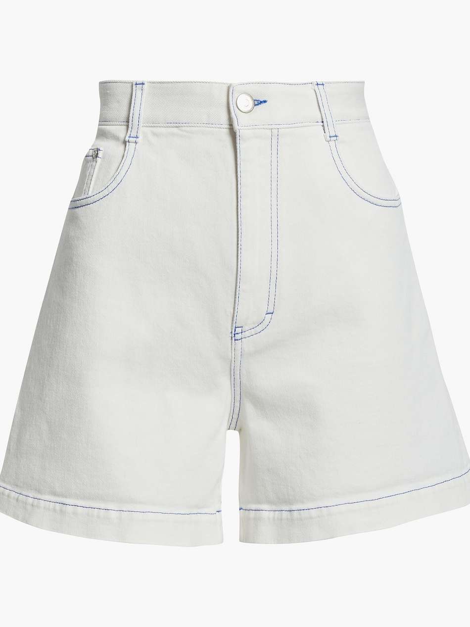embroidered denim shorts