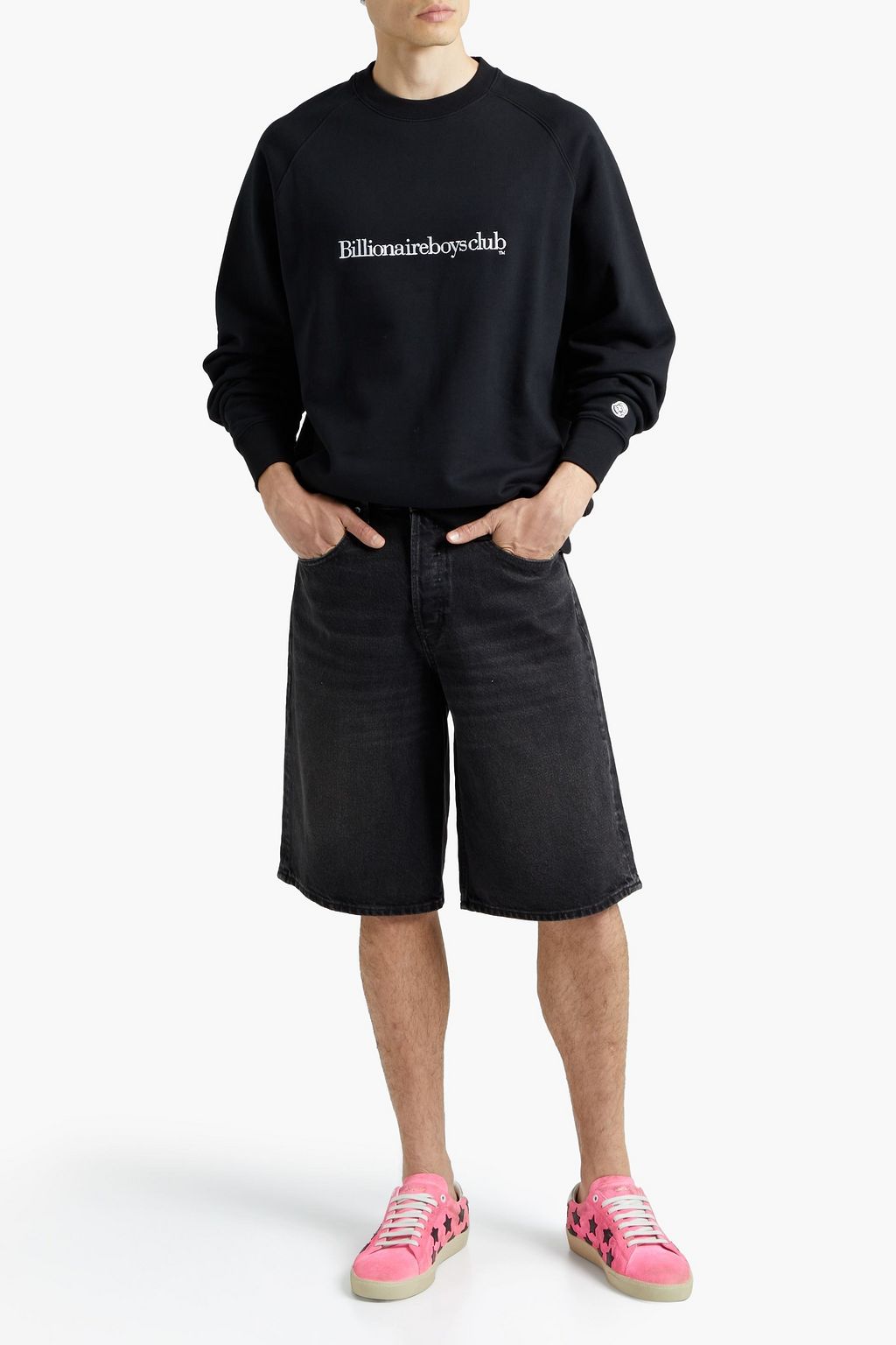 BILLIONAIRE BOYS CLUB Embroidered French cotton-terry sweatshirt