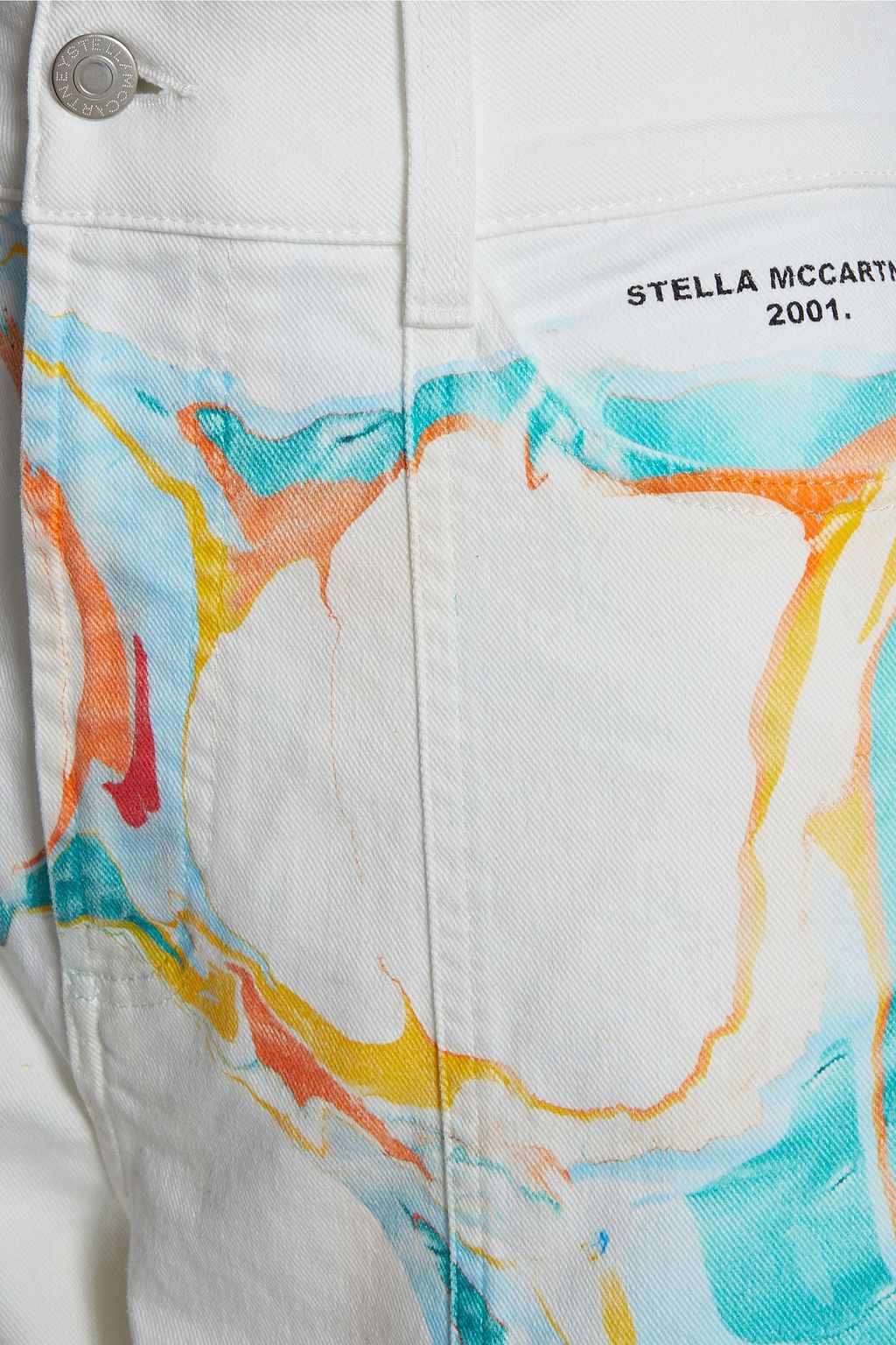 STELLA MCCARTNEY Painted high-rise tapered jeans