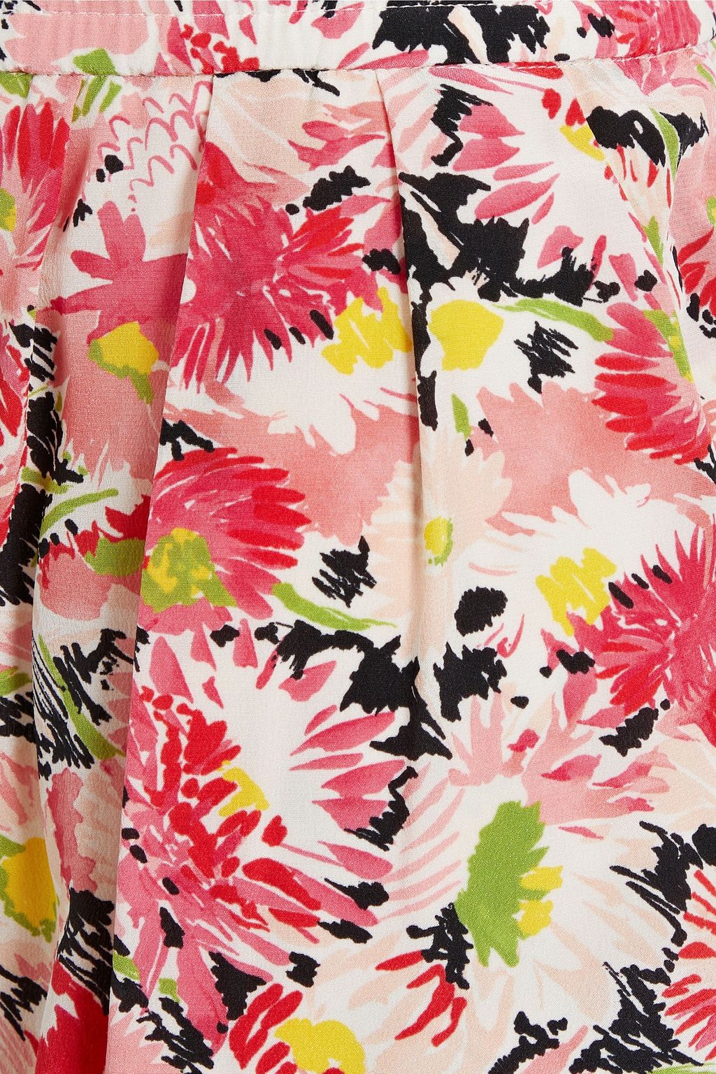 STELLA MCCARTNEY Floral-print silk-crepe tapered pants