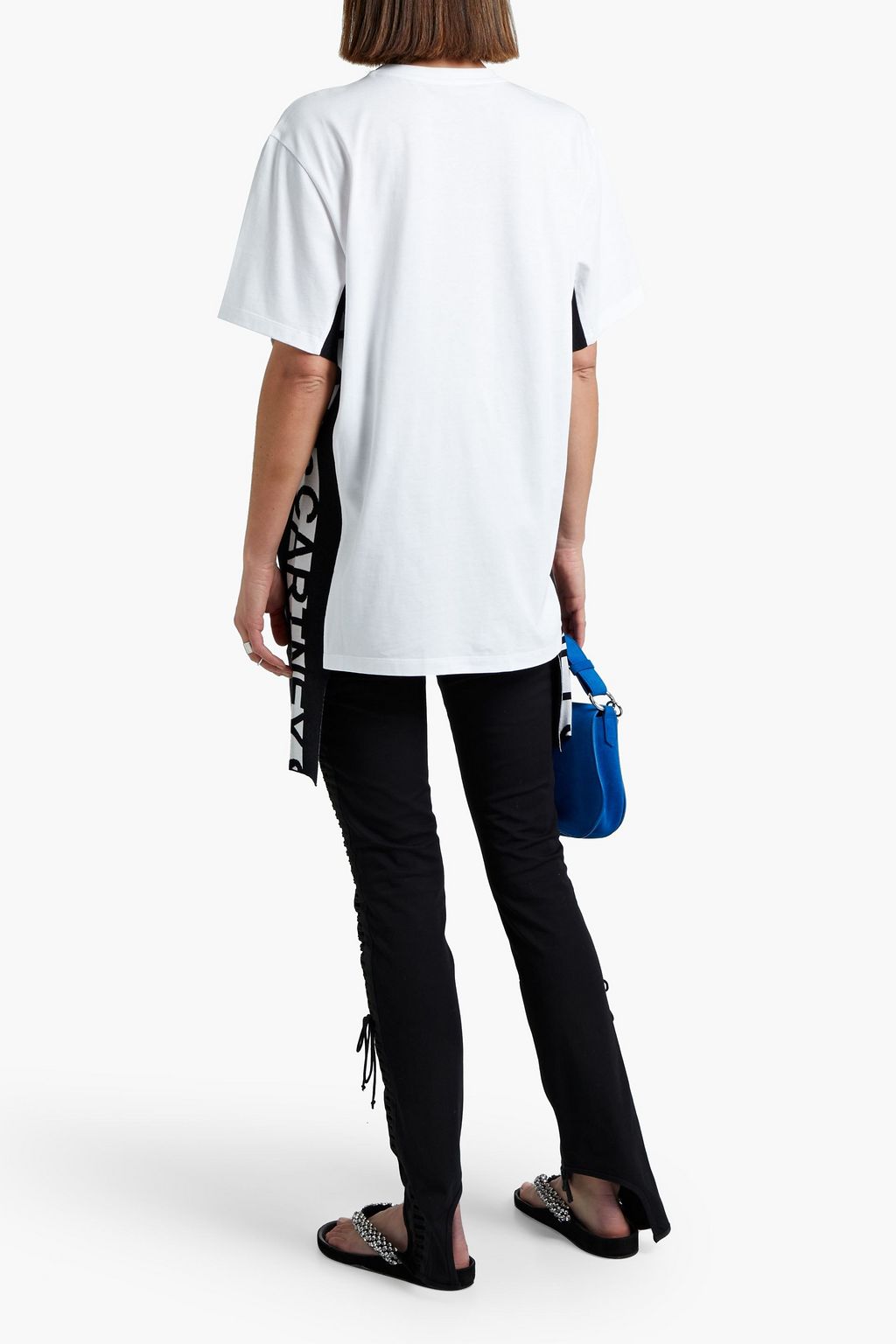 STELLA MCCARTNEY Jacquard-paneled cotton-jersey T-shirt