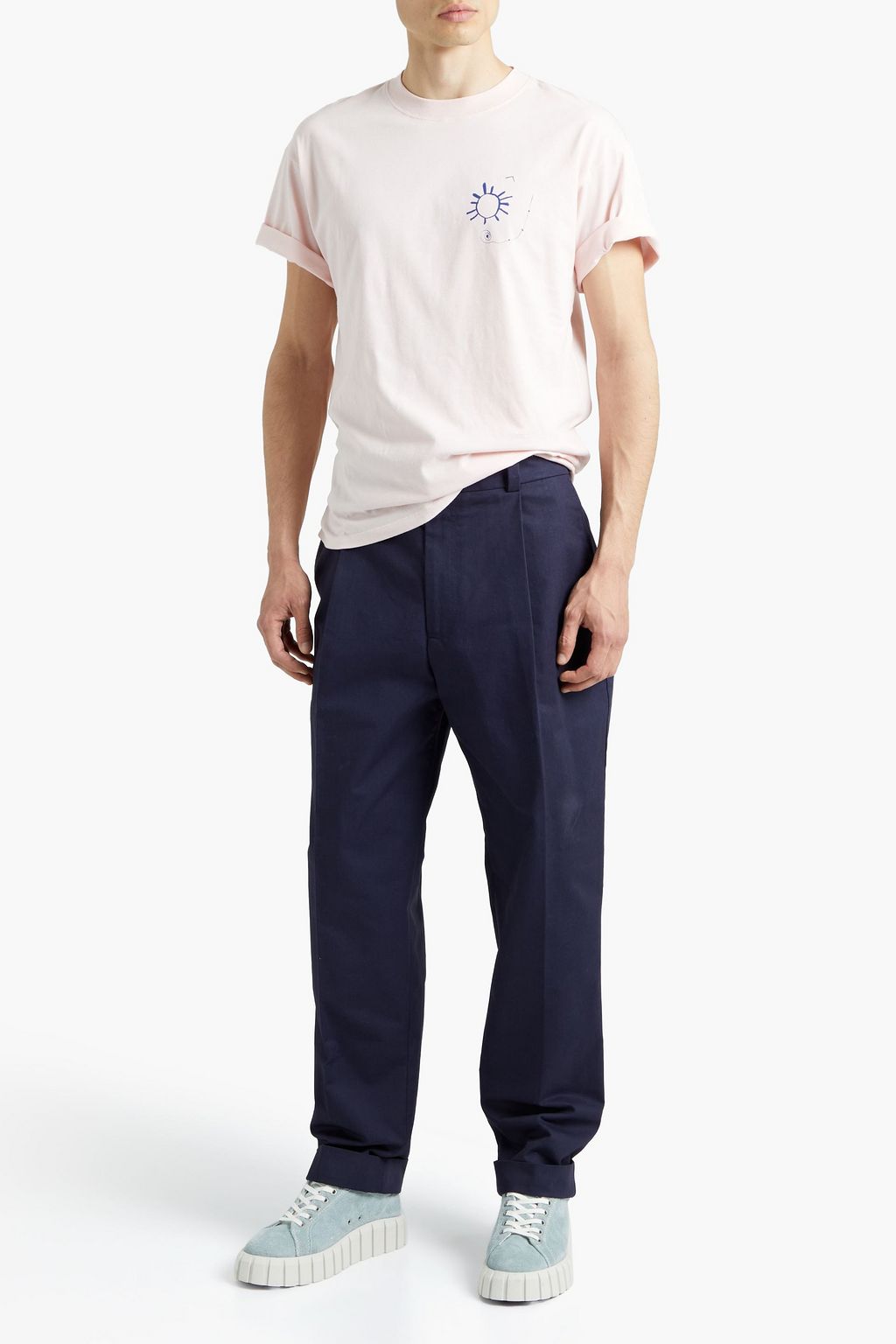 ACNE STUDIOS Pleated cotton-twill tapered pants
