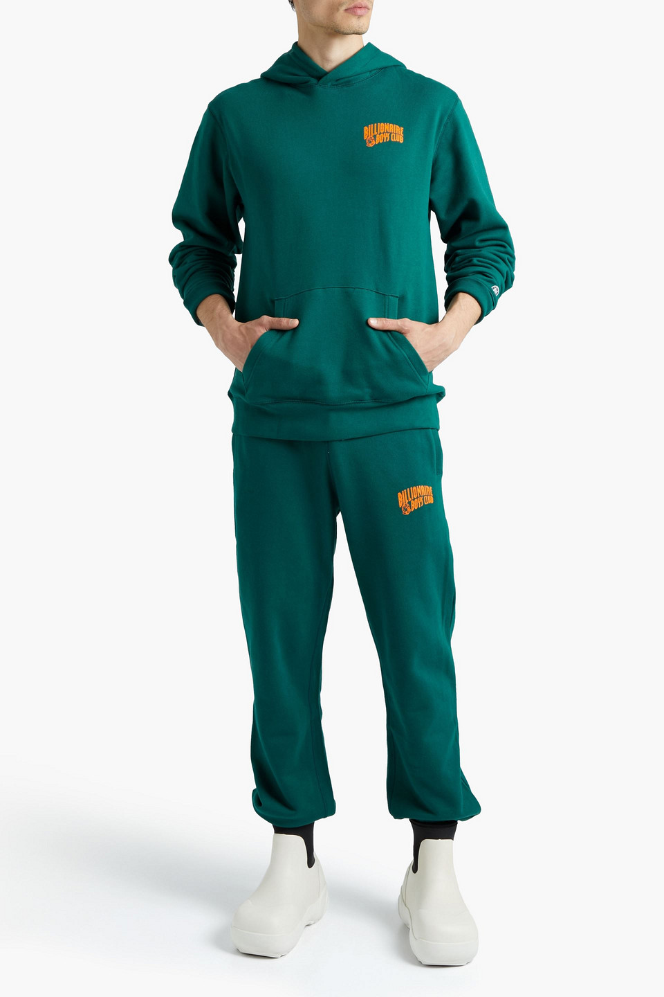 Billionaire Boys Club Appliquéd Printed French Cotton-terry Sweatpants In Blue