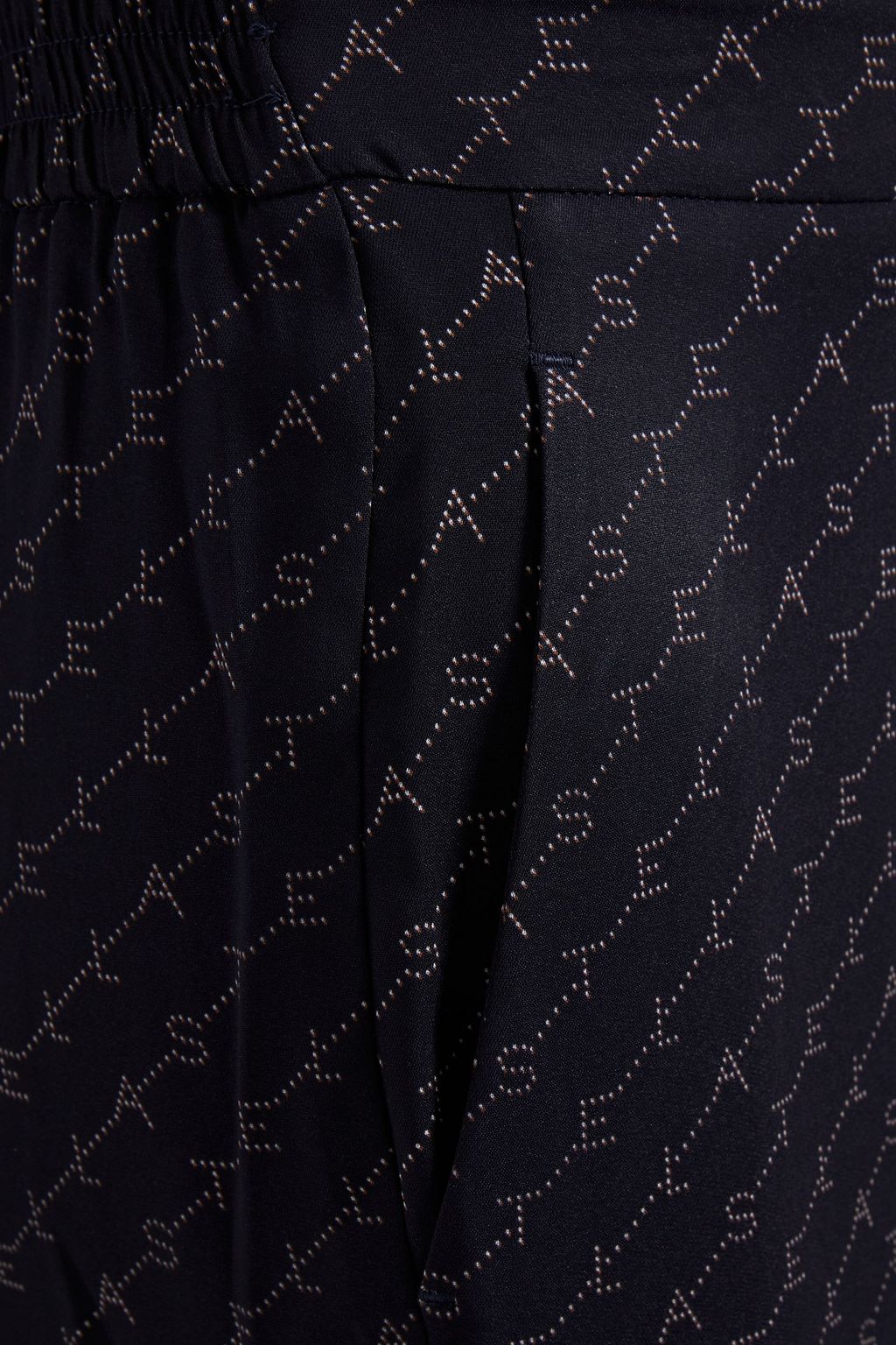 STELLA MCCARTNEY Logo-print crepe de chine track pants