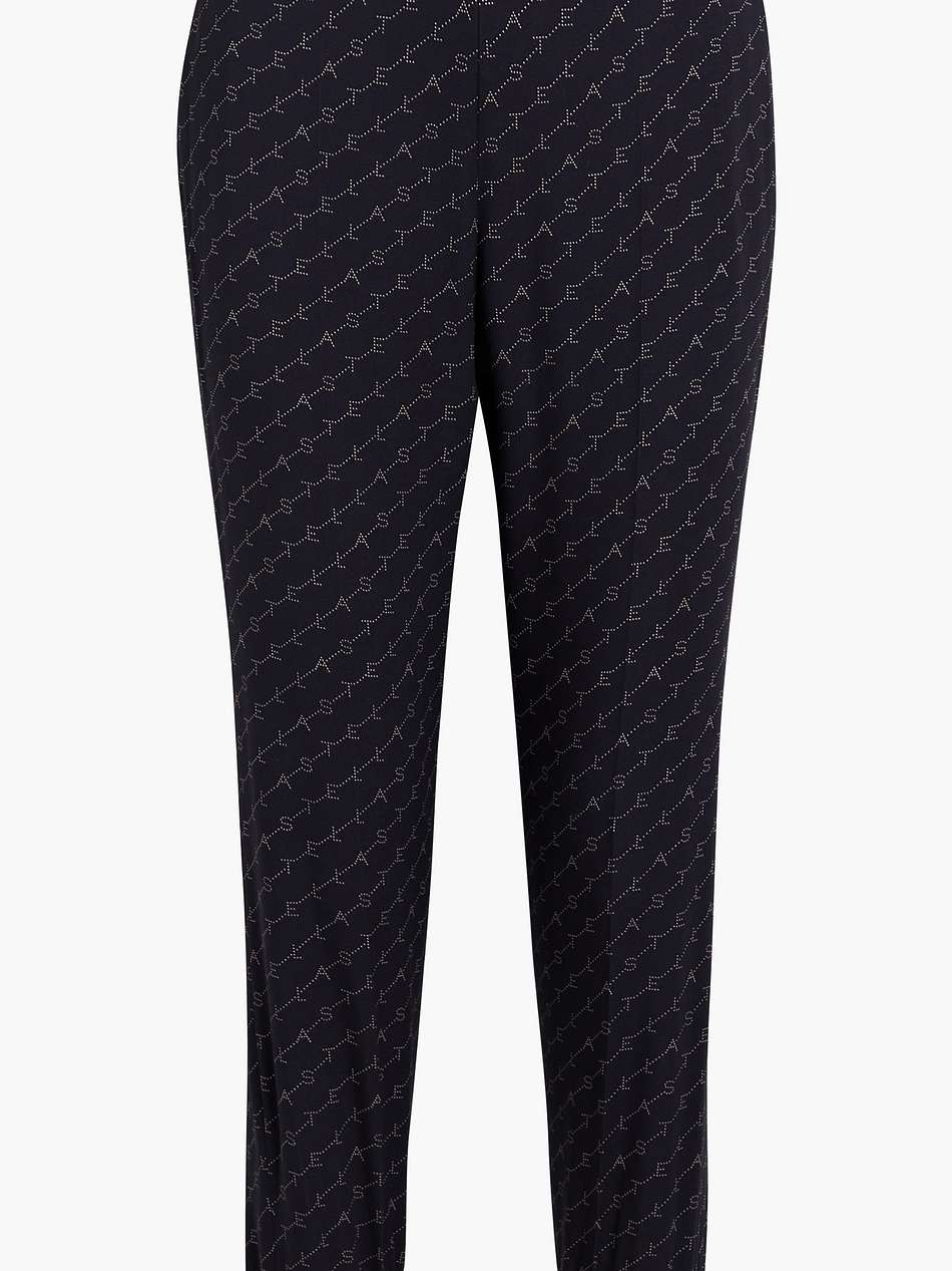 logo-print crepe de chine track pants