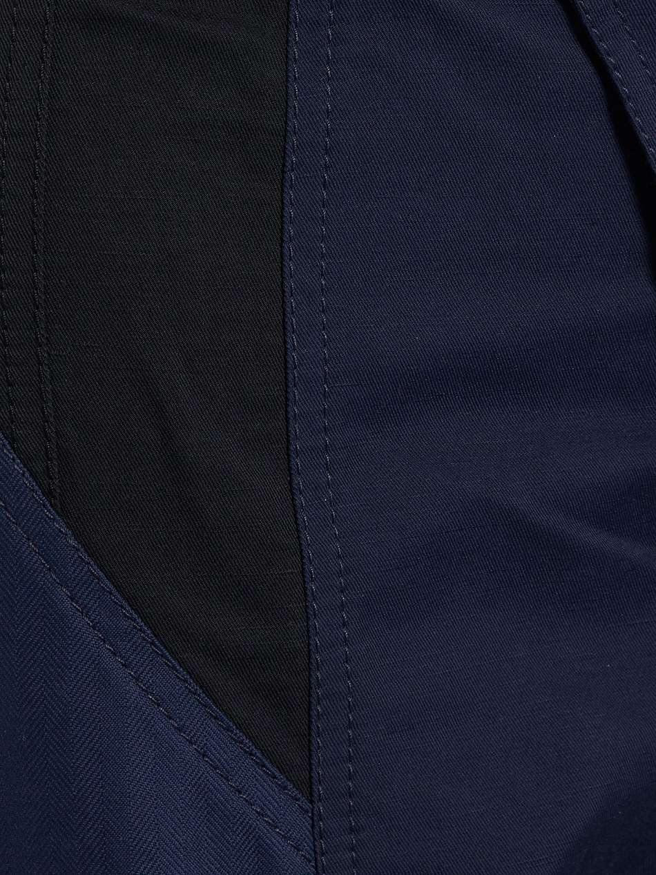 paneled cotton-blend tapered pants