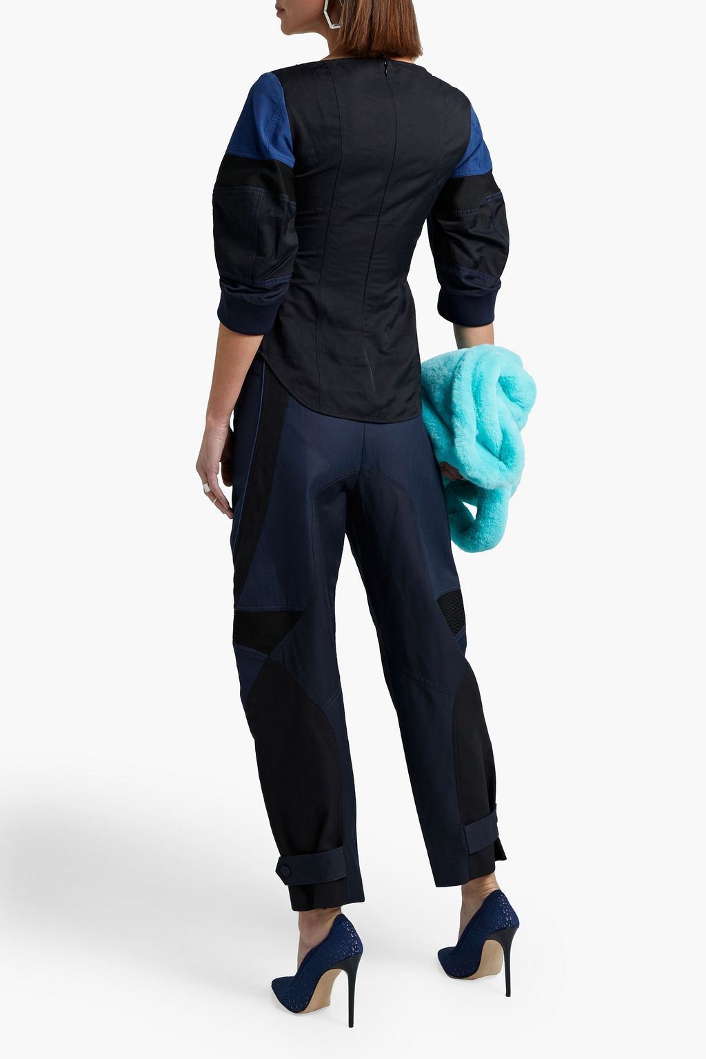 STELLA MCCARTNEY Paneled cotton-blend tapered pants
