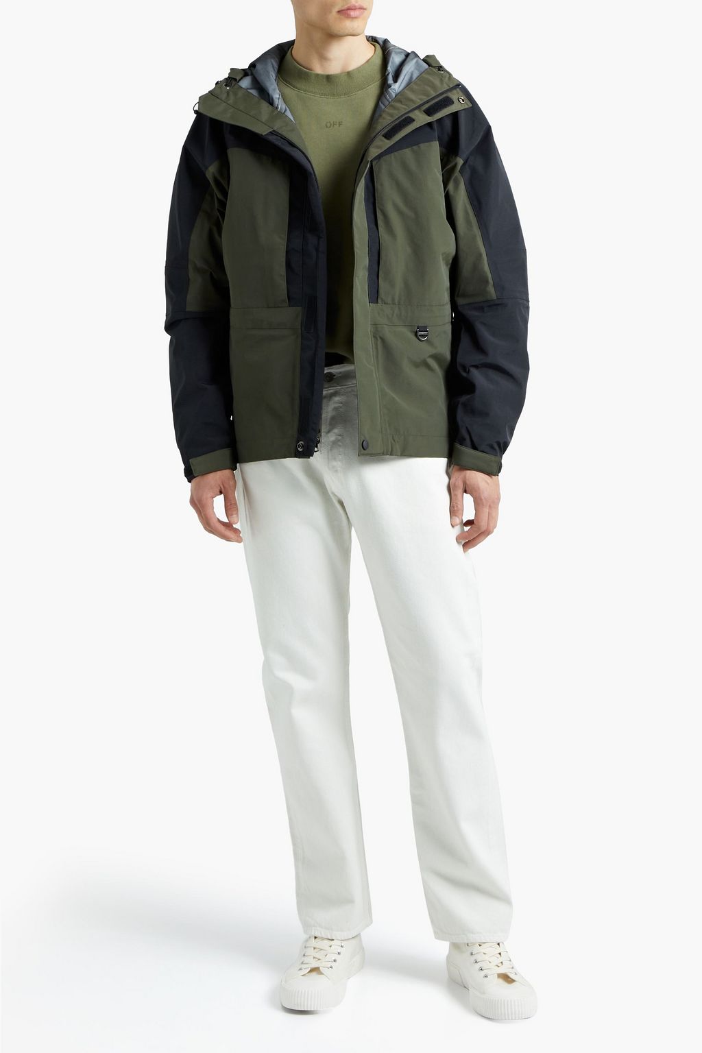 ACNE STUDIOS Two-tone shell hooded jacket