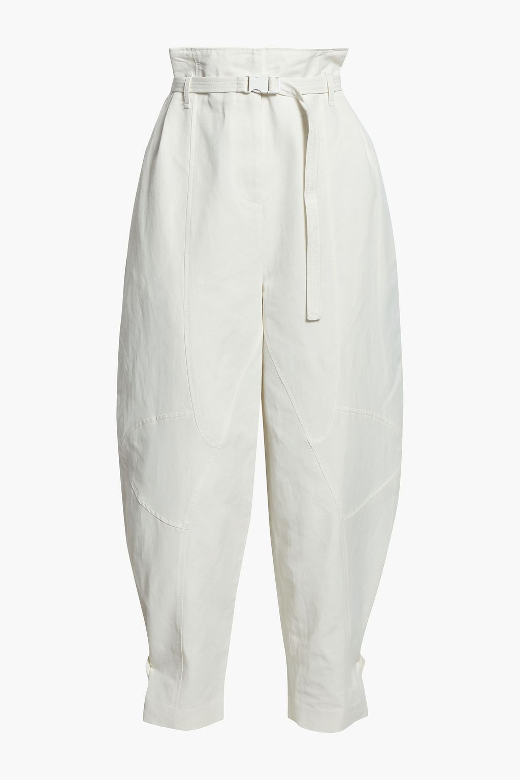 Daisy belted twill tapered pants