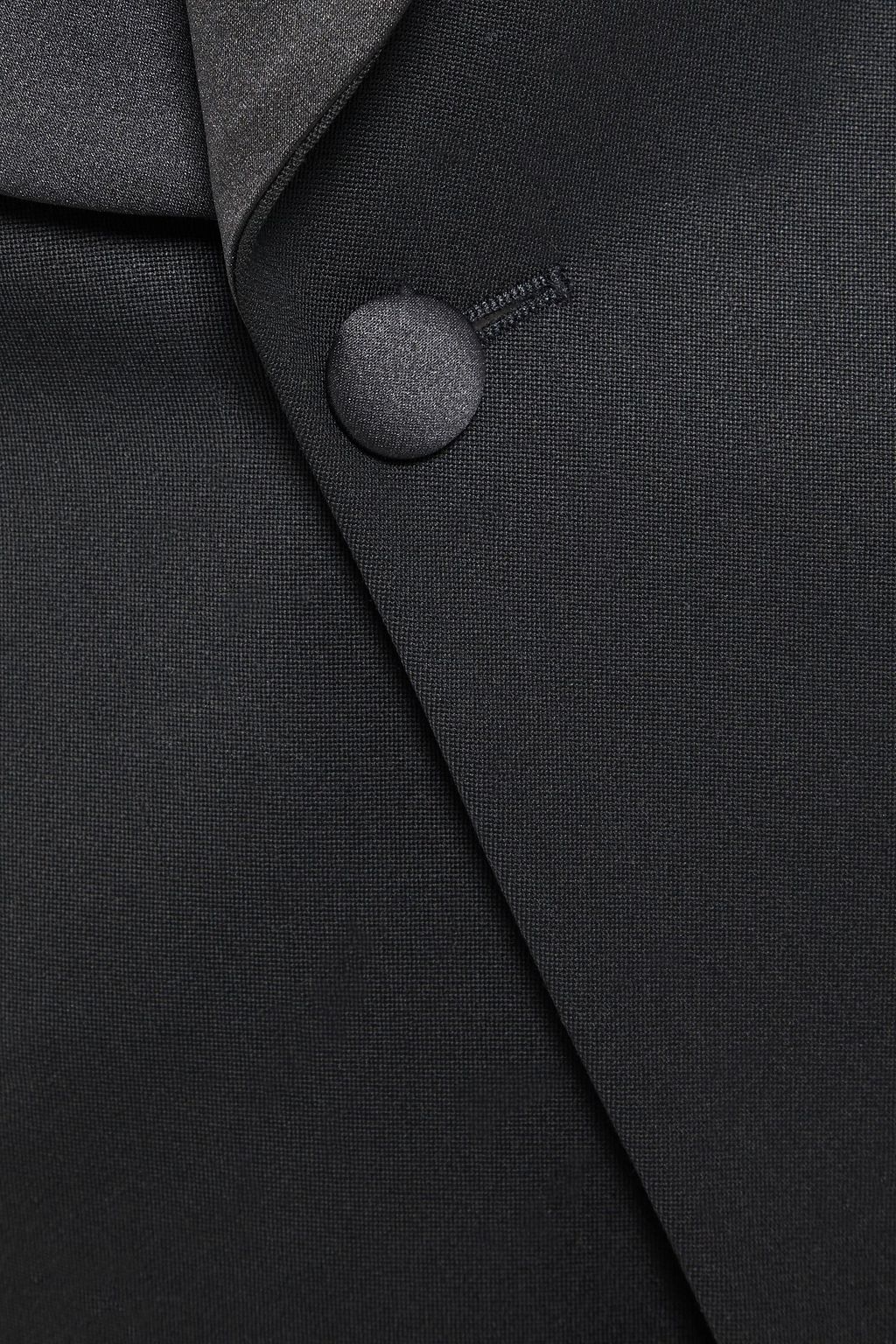 SANDRO Satin-trimmed wool-blend tuxedo jacket
