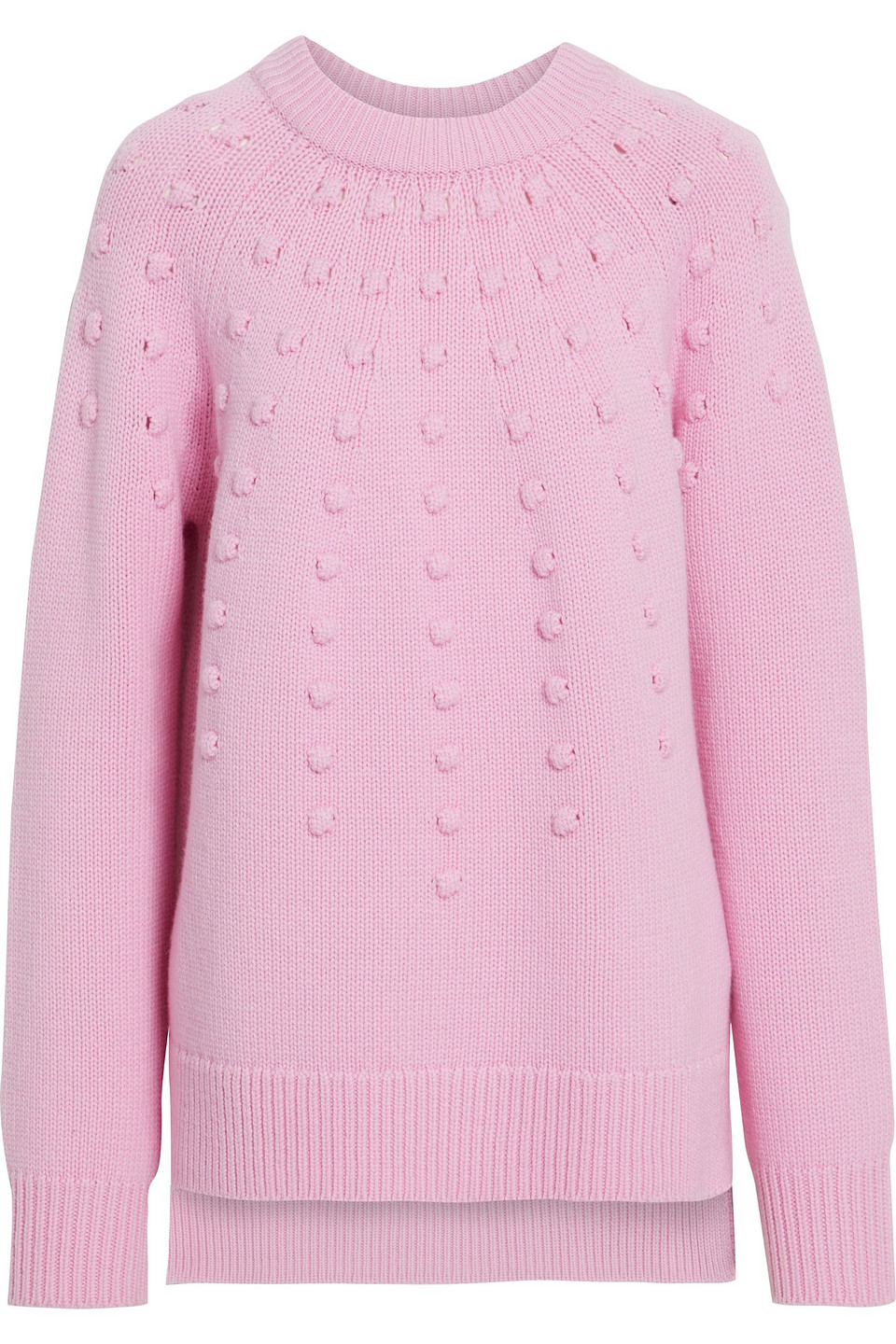Lela Rose Pompom-embellished wool and cashmere-blend sweater