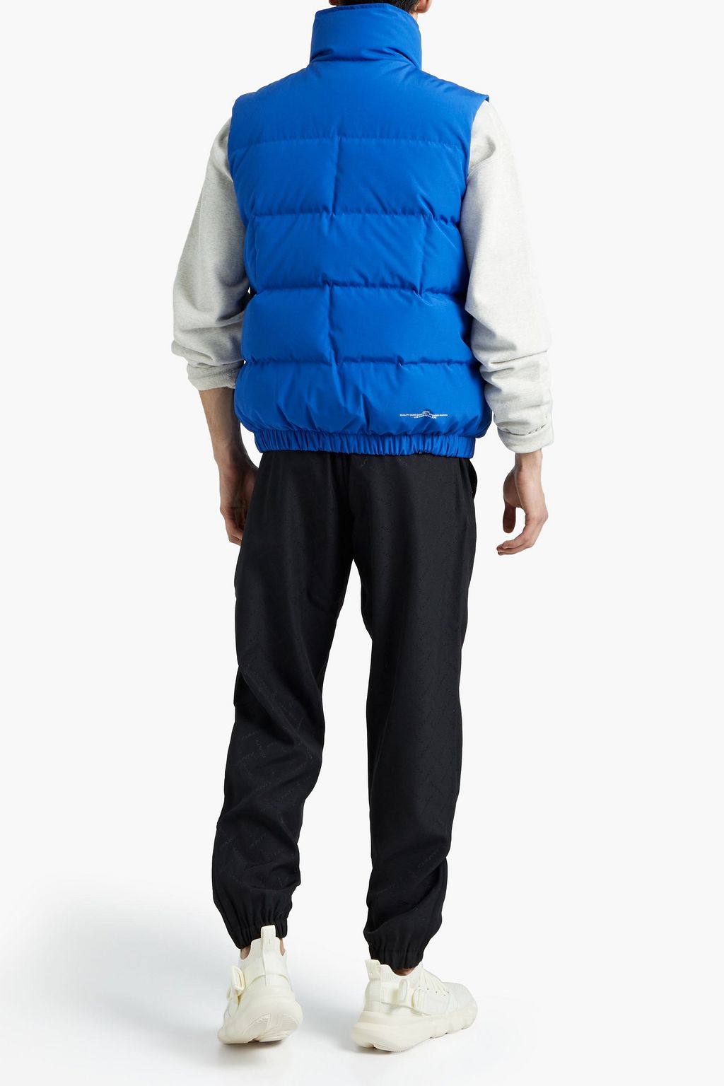 Bright blue Logo-appliquéd quilted shell vest | FRAME | THE OUTNET