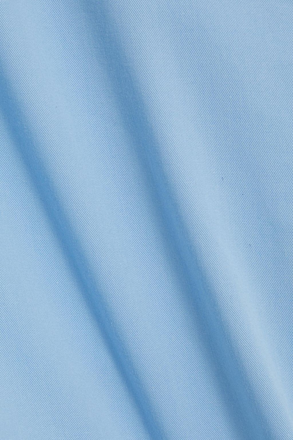 SANDRO Cotton-blend twill shorts