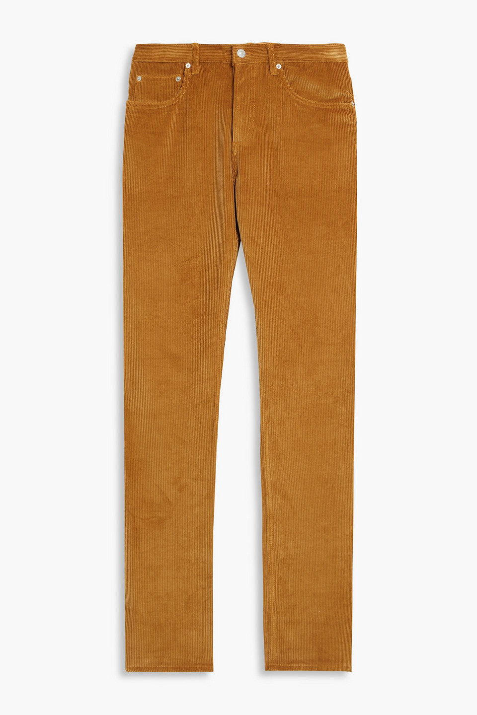 sandro - slim-fit cotton-blend corduroy pants - brown - 32