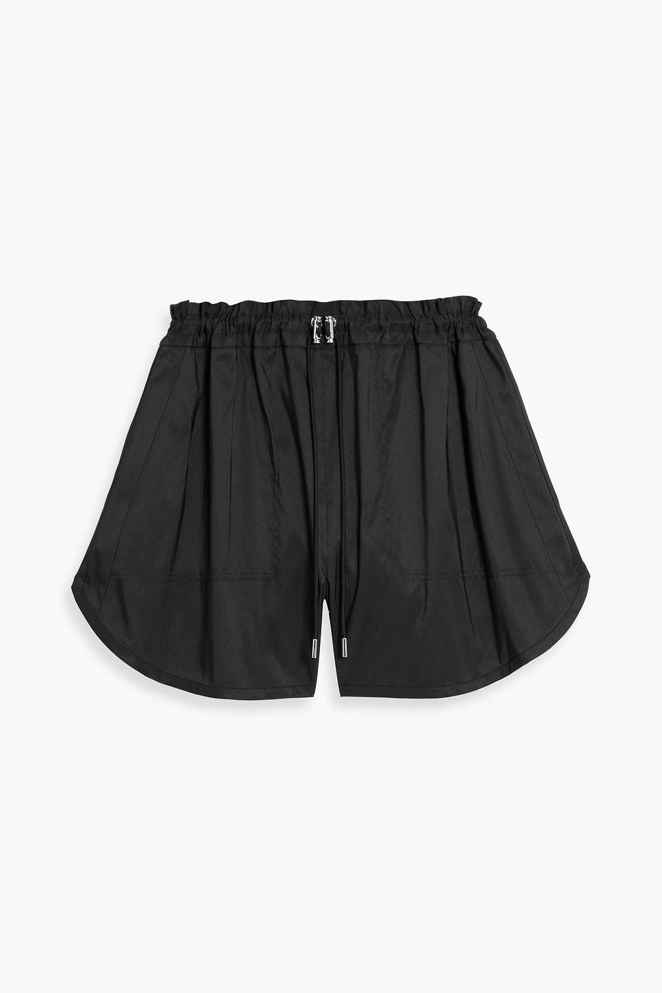 Alexander Mcqueen Pleated Shell Shorts In Black
