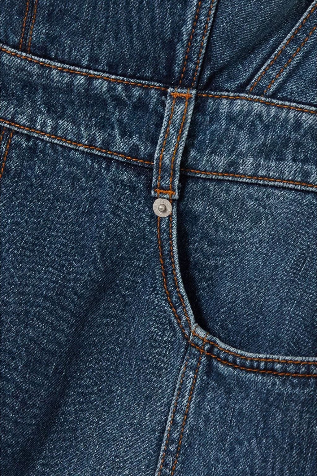 MCQUEEN Strapless denim mini dress