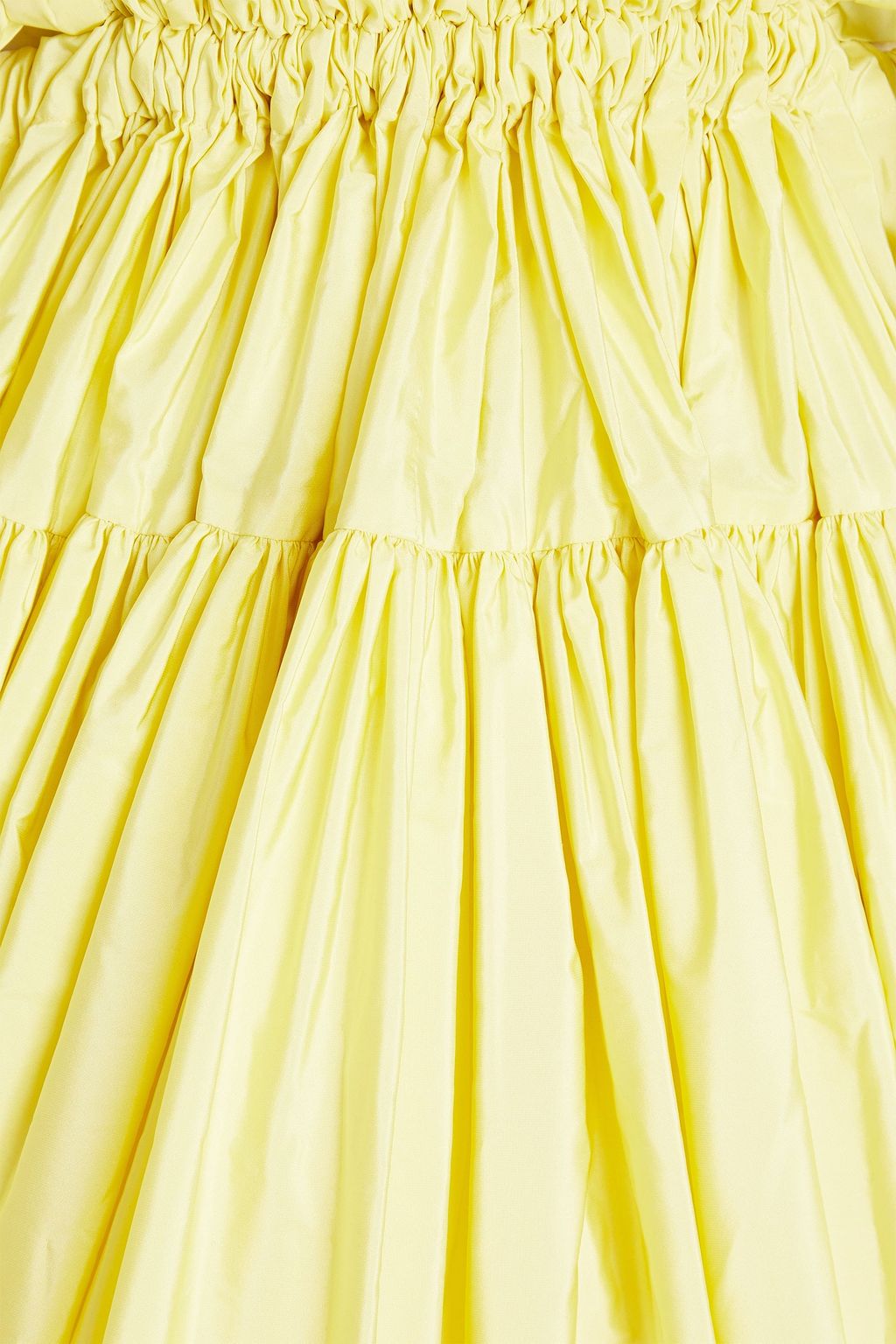 MCQUEEN Gathered taffeta mini dress