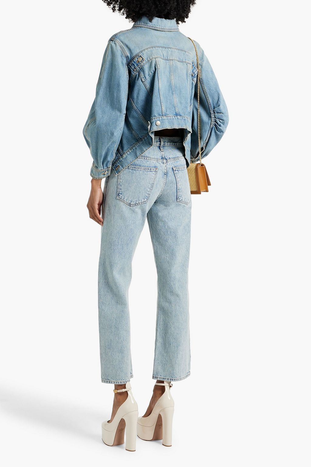 MCQUEEN Cropped denim jacket