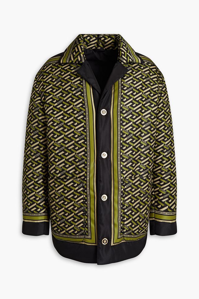 Oversized printed shell jacket