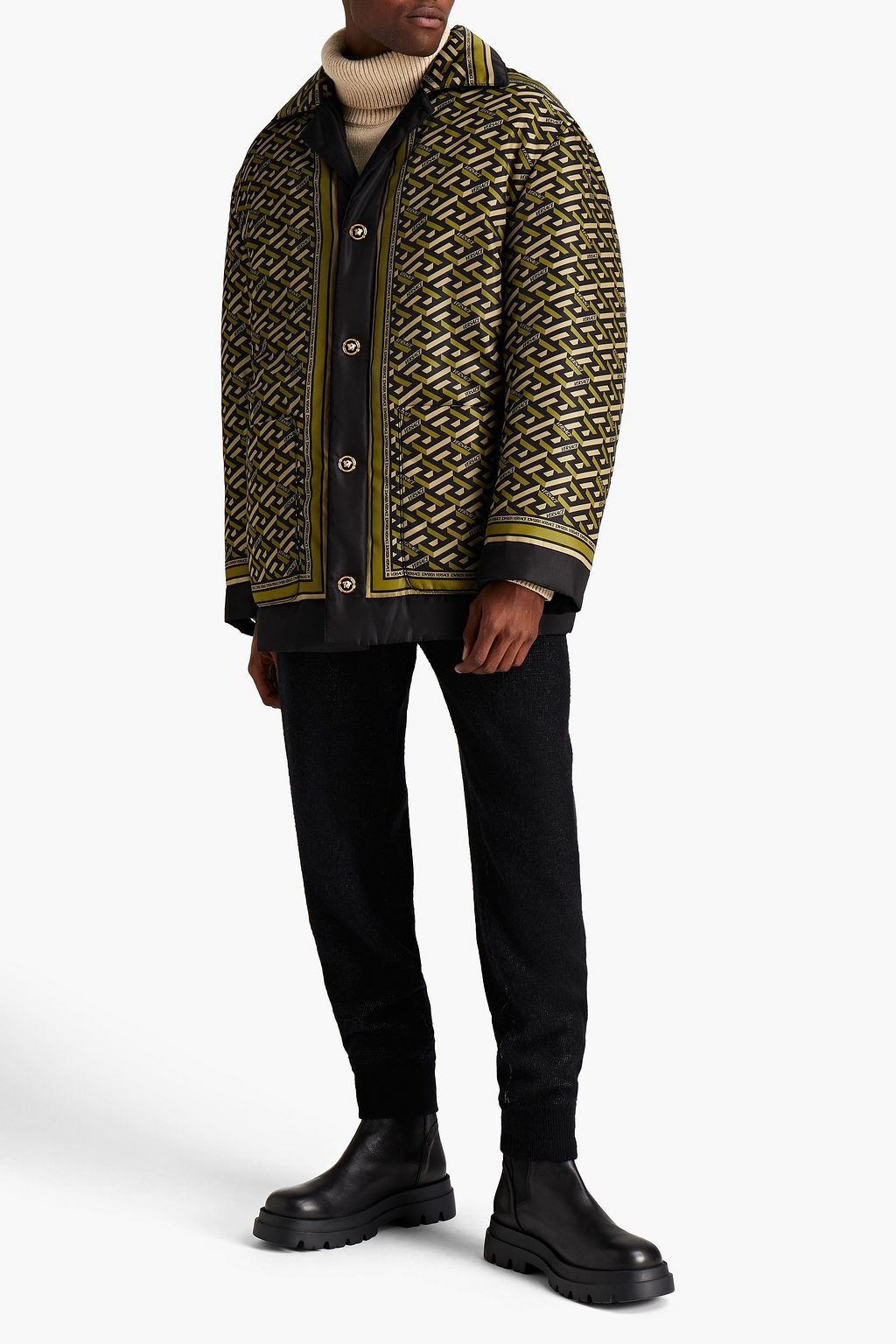 VERSACE Oversized printed shell jacket