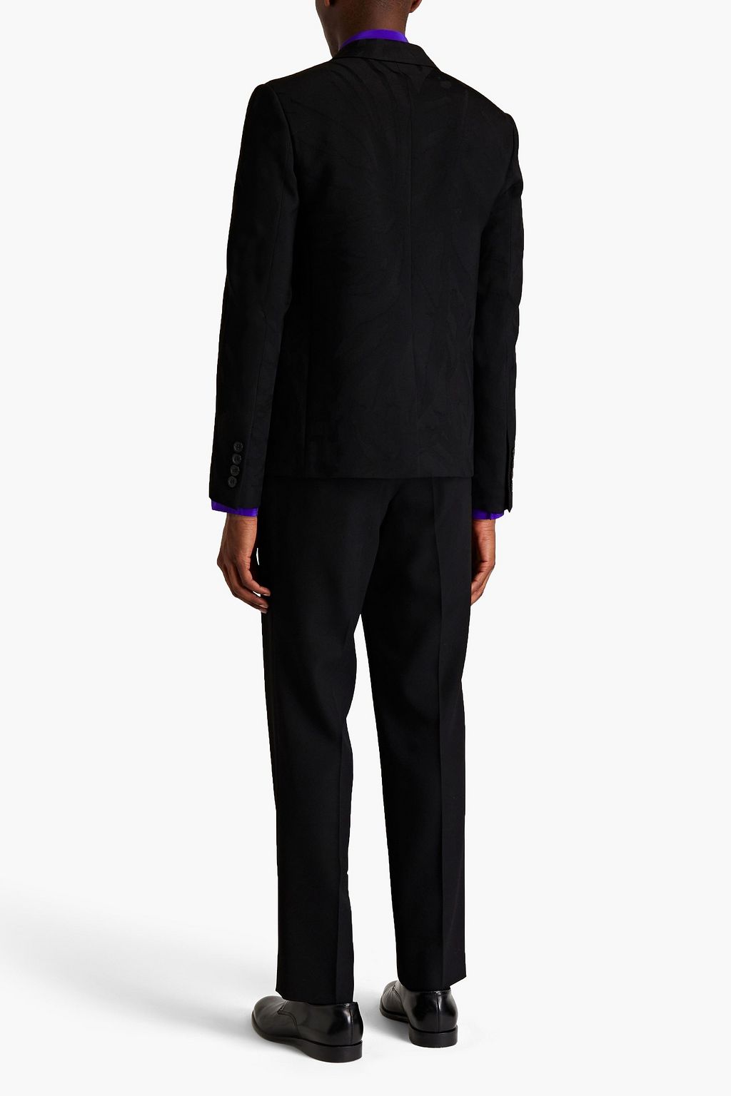 SAINT LAURENT Double-breasted wool-jacquard blazer