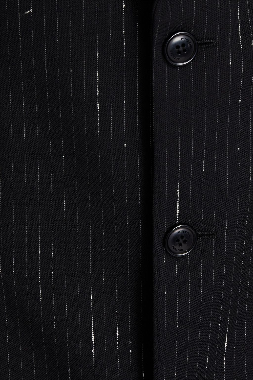 VETEMENTS Paneled pinstriped wool-blend twill coat