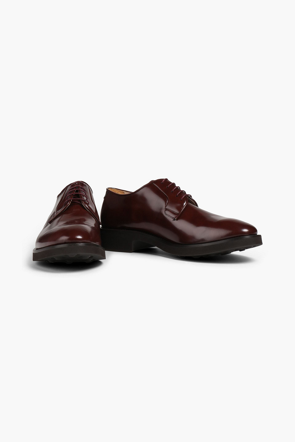 PAUL SMITH PAUL SMITH MAN GLOSSED-LEATHER DERBY SHOES 3074457345631345142