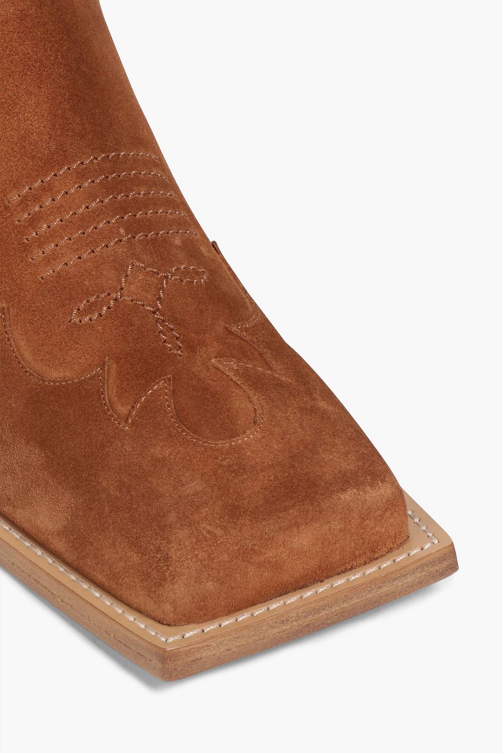 BALMAIN Embroidered suede boots