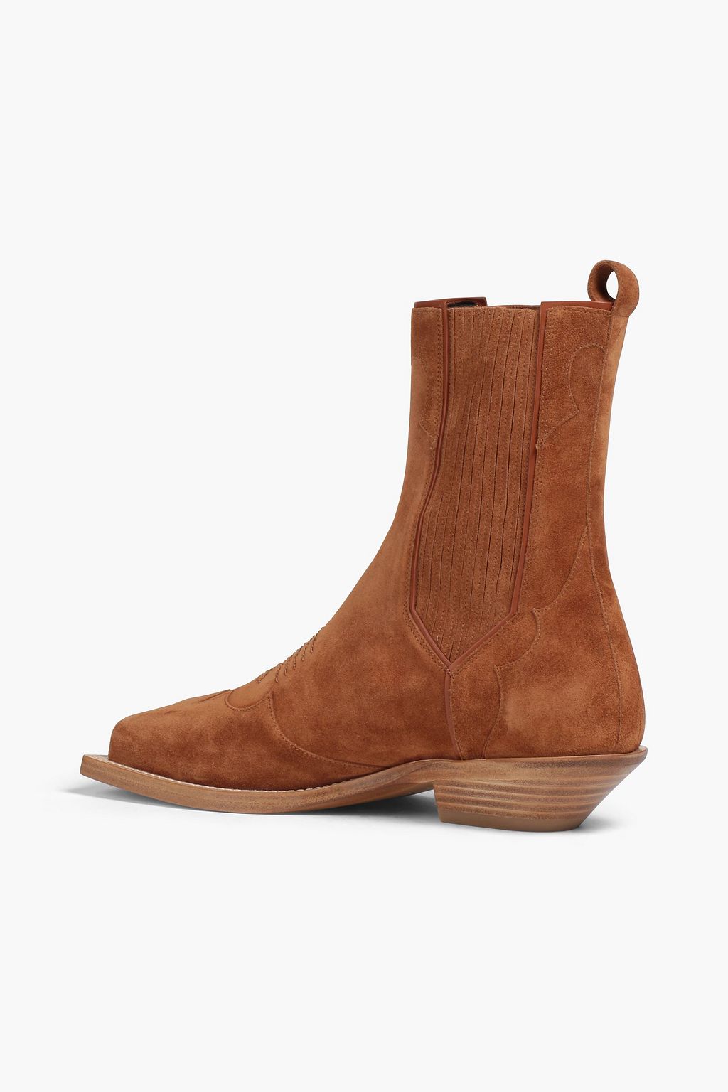 BALMAIN Embroidered suede boots