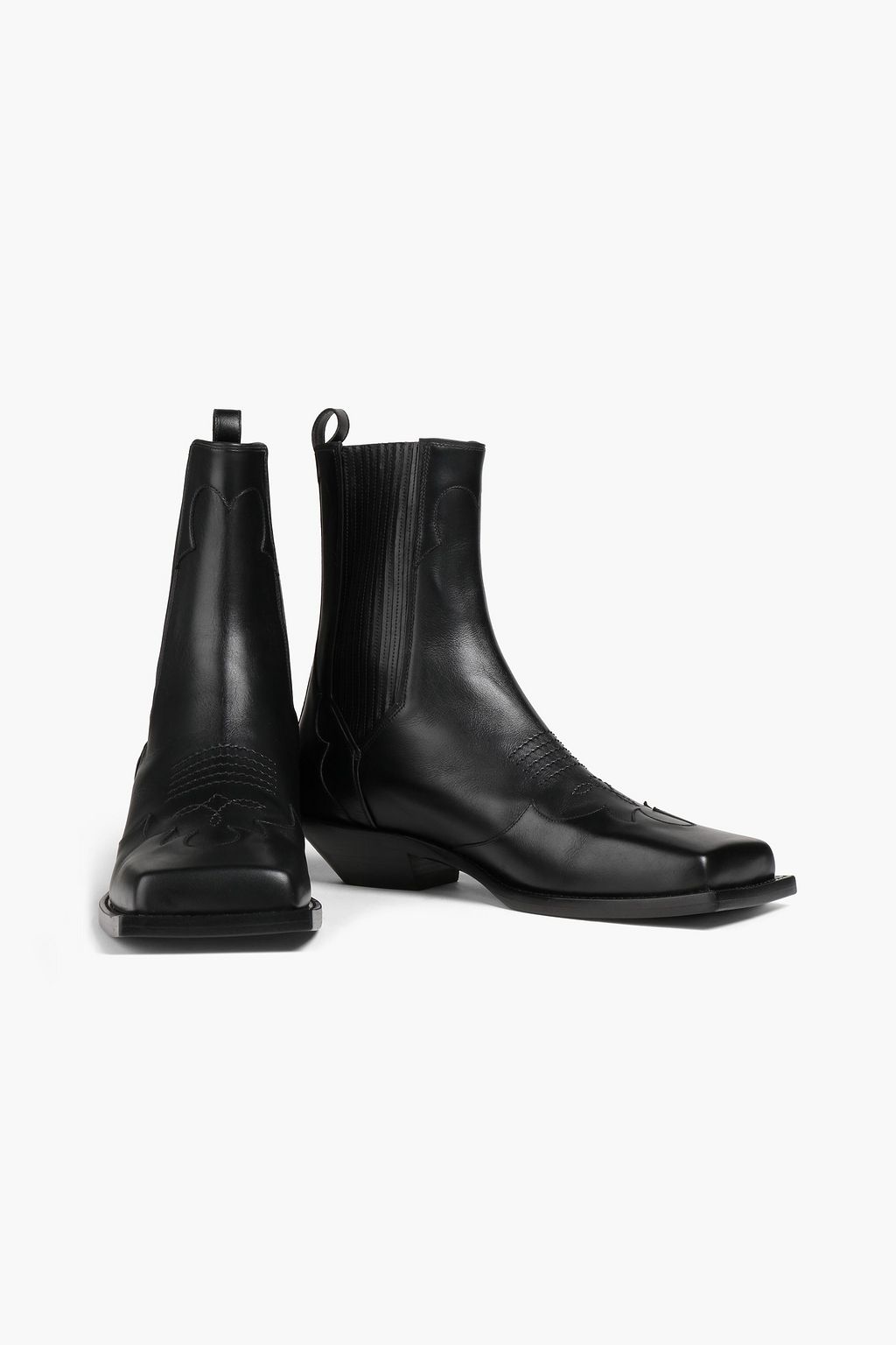 BALMAIN Embroidered leather boots