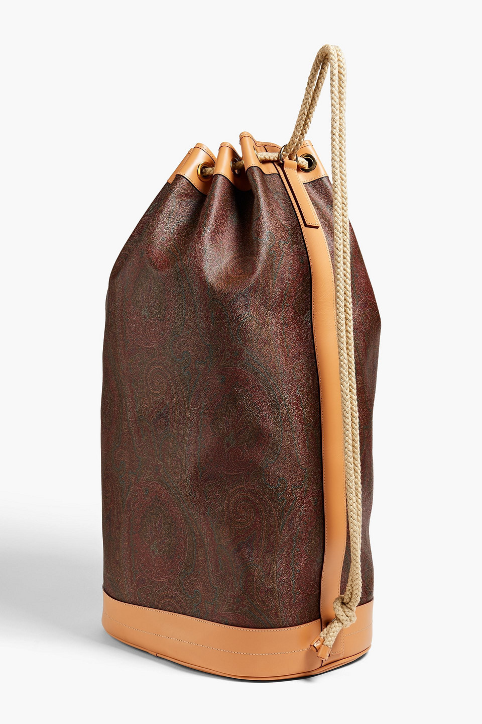 Etro Man Paisley-print Faux Leather Weekend Bag