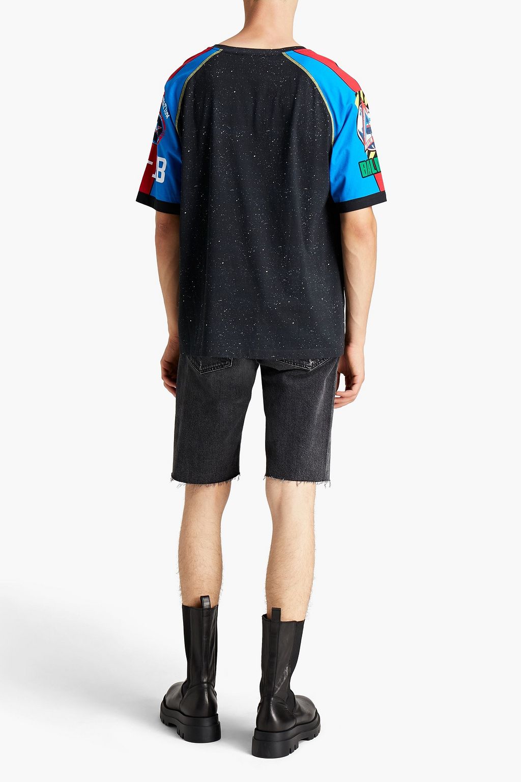 BALMAIN T-Shirt aus Baumwoll-Jersey mit Print