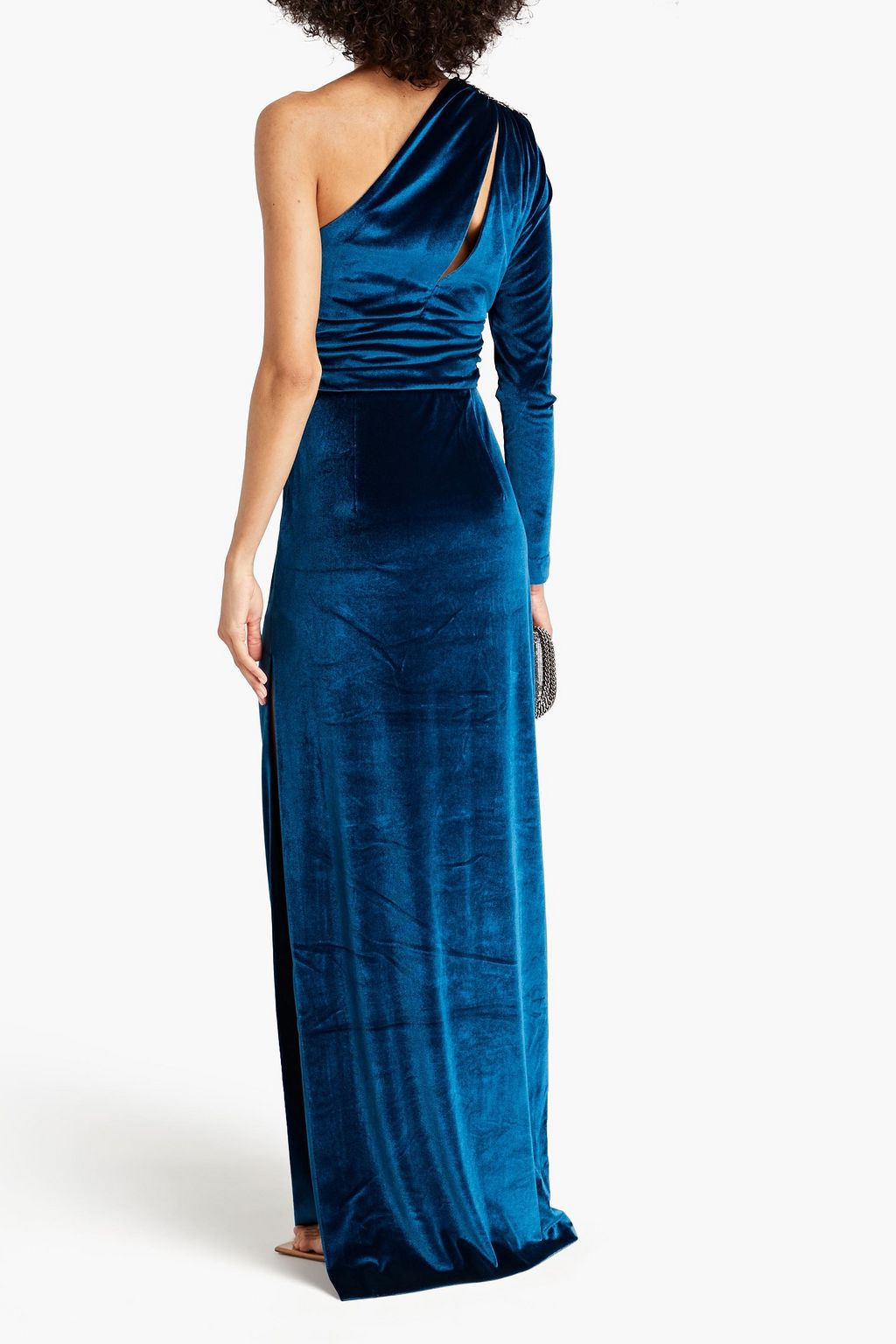 REBECCA VALLANCE Aubrey one-sleeve chenille gown