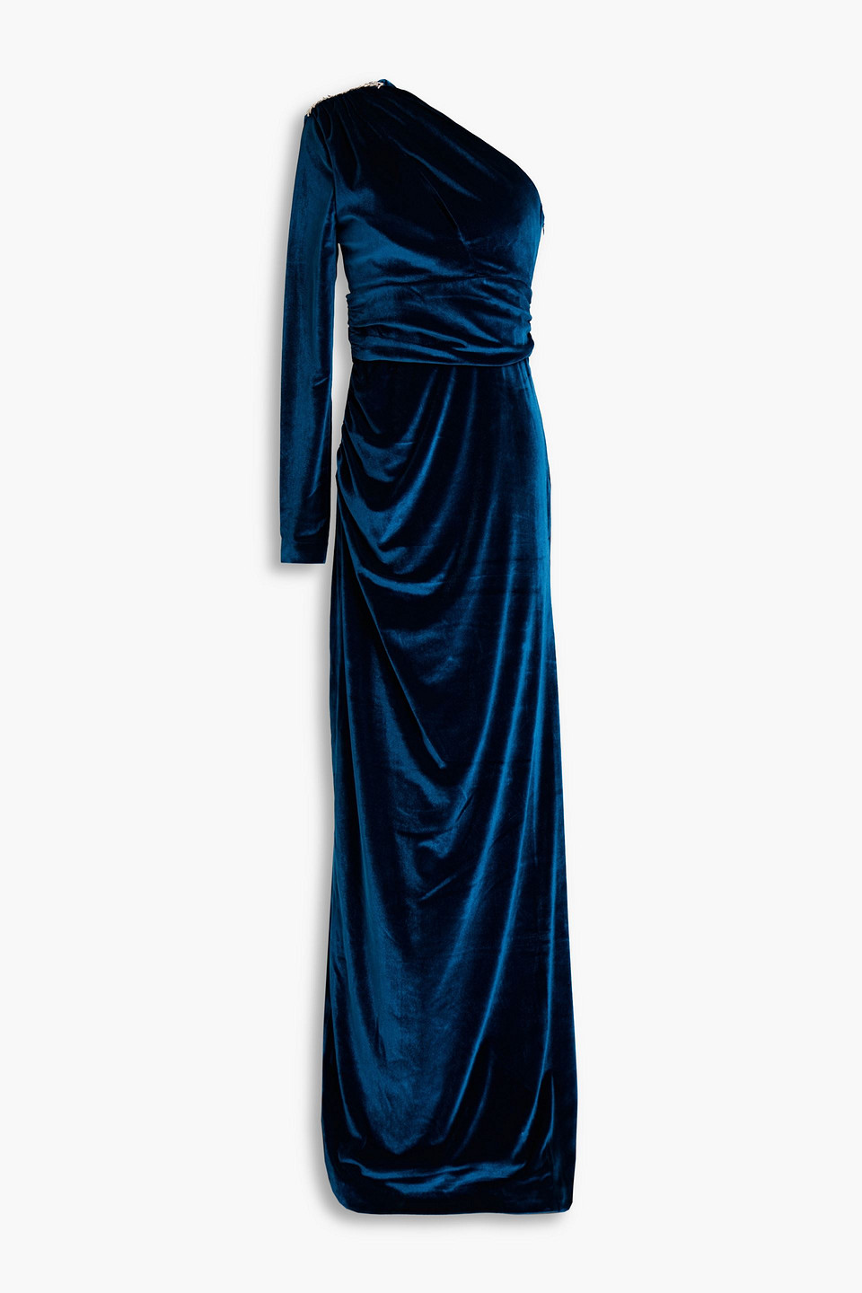 Aubrey one-sleeve chenille gown