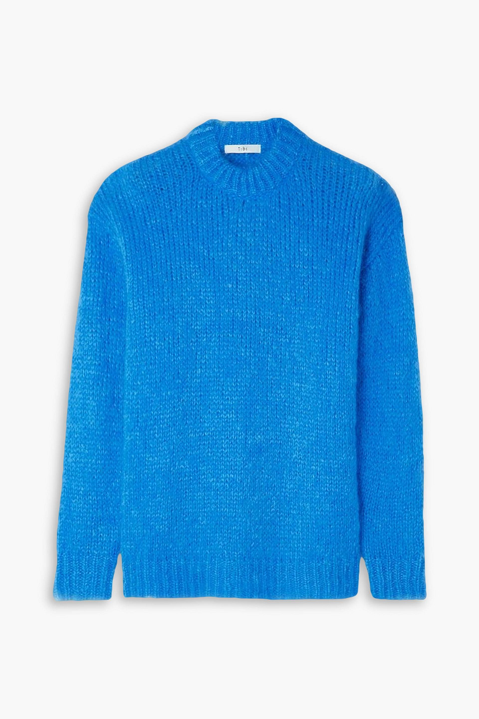 Tibi Claude Mohair-blend Sweater In Blue