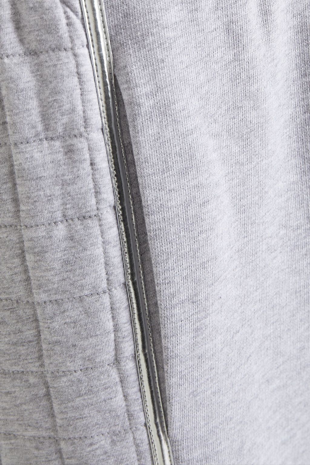 BALMAIN Quilted mélange French cotton-terry sweatpants