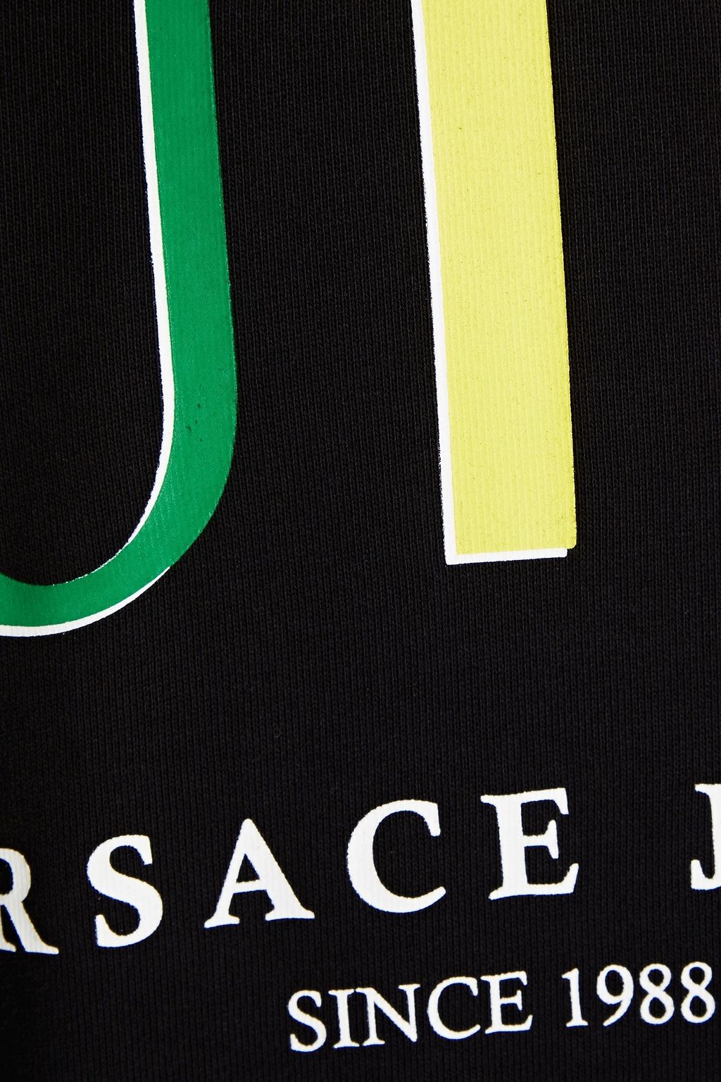 VERSACE JEANS COUTURE Appliquéd printed cotton-jersey hoodie