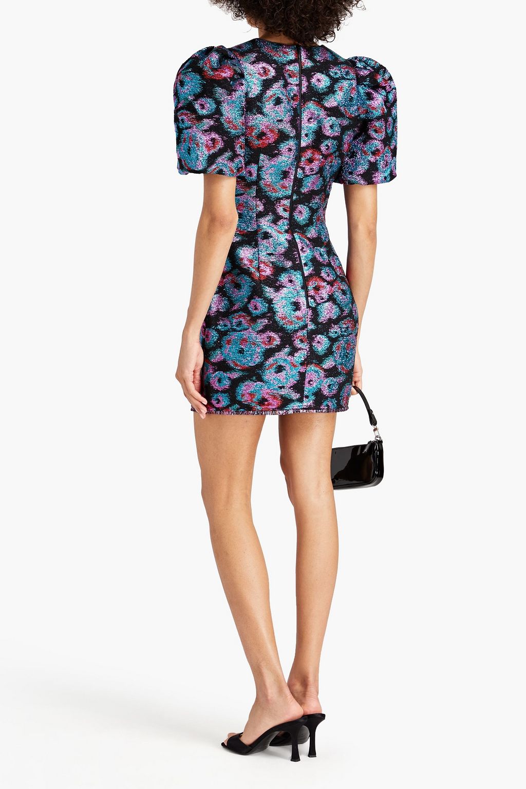 REBECCA VALLANCE Leila pleated metallic jacquard mini dress | THE OUTNET