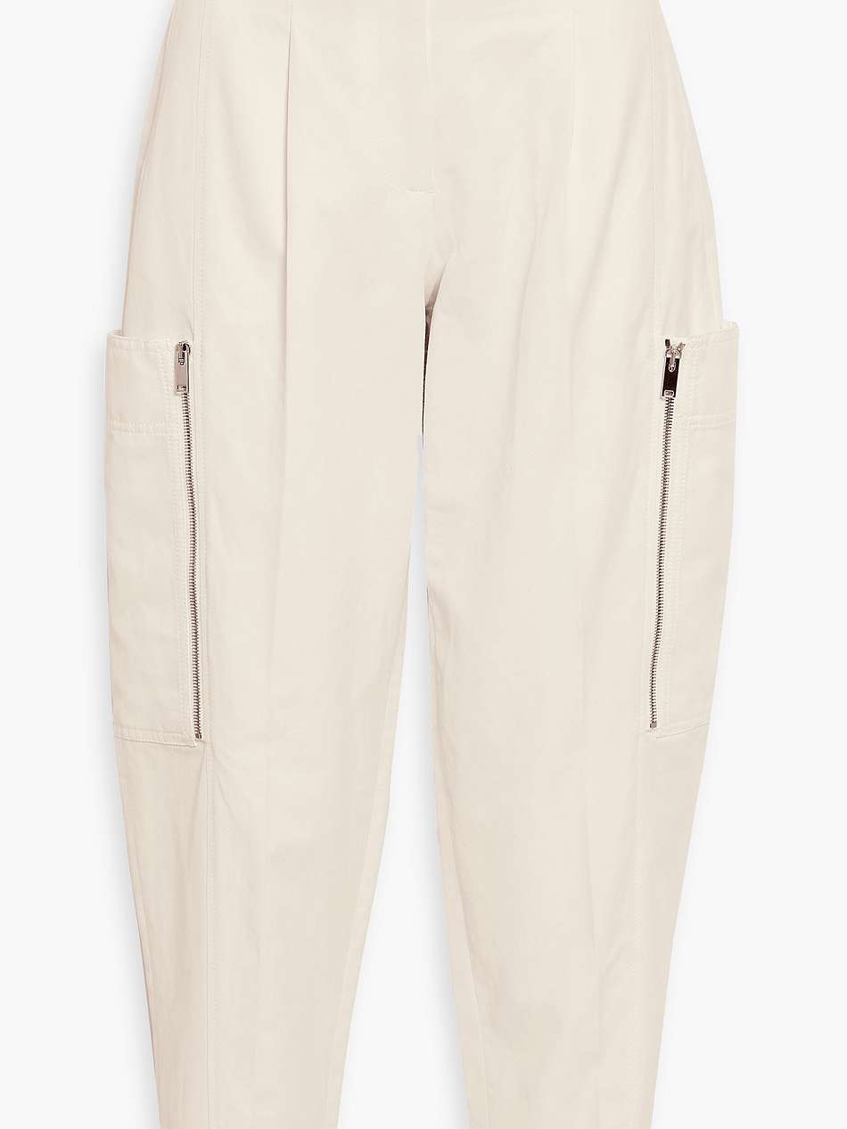 karla pleated twill tapered pants