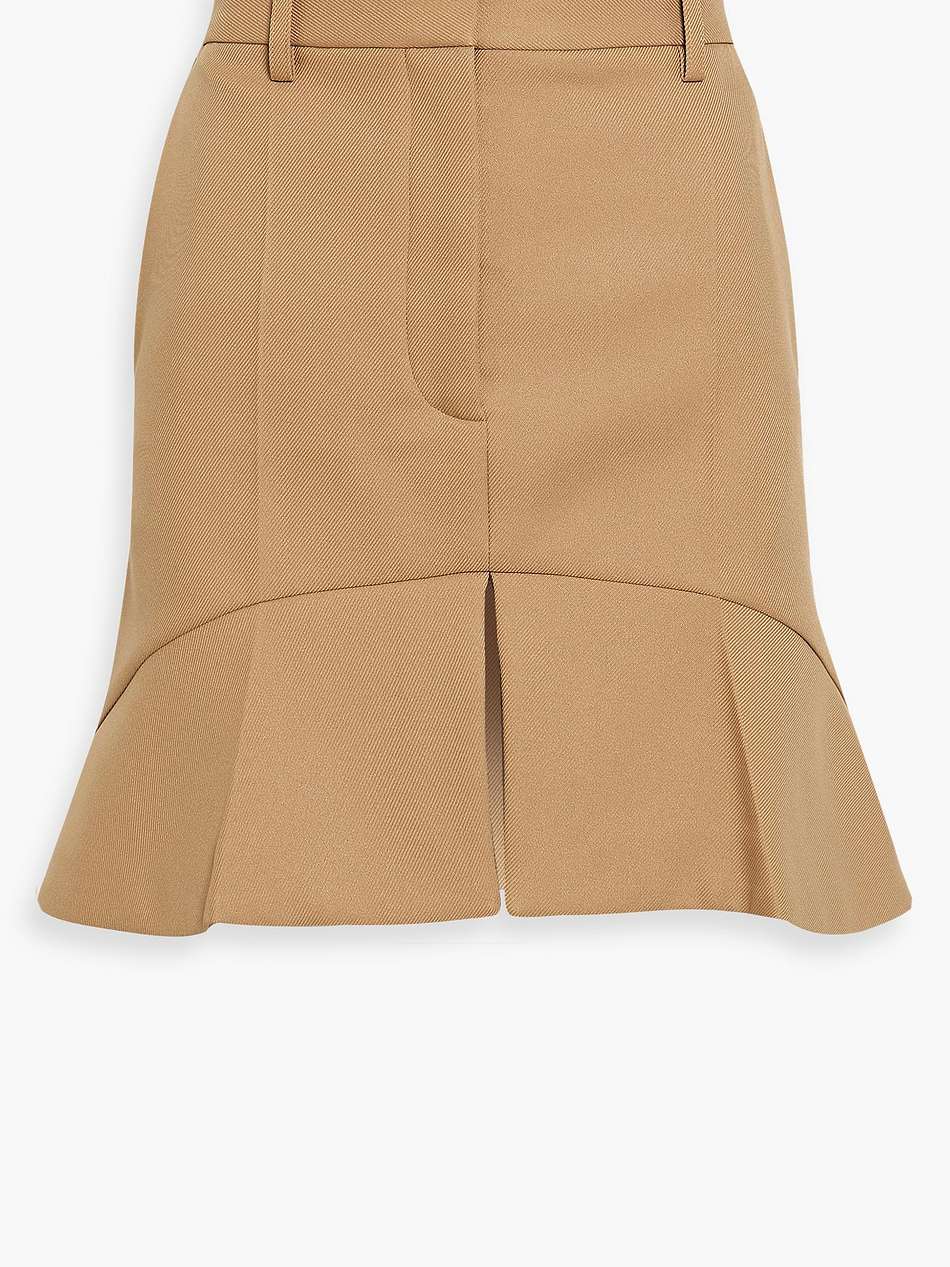 fluted twill mini skirt