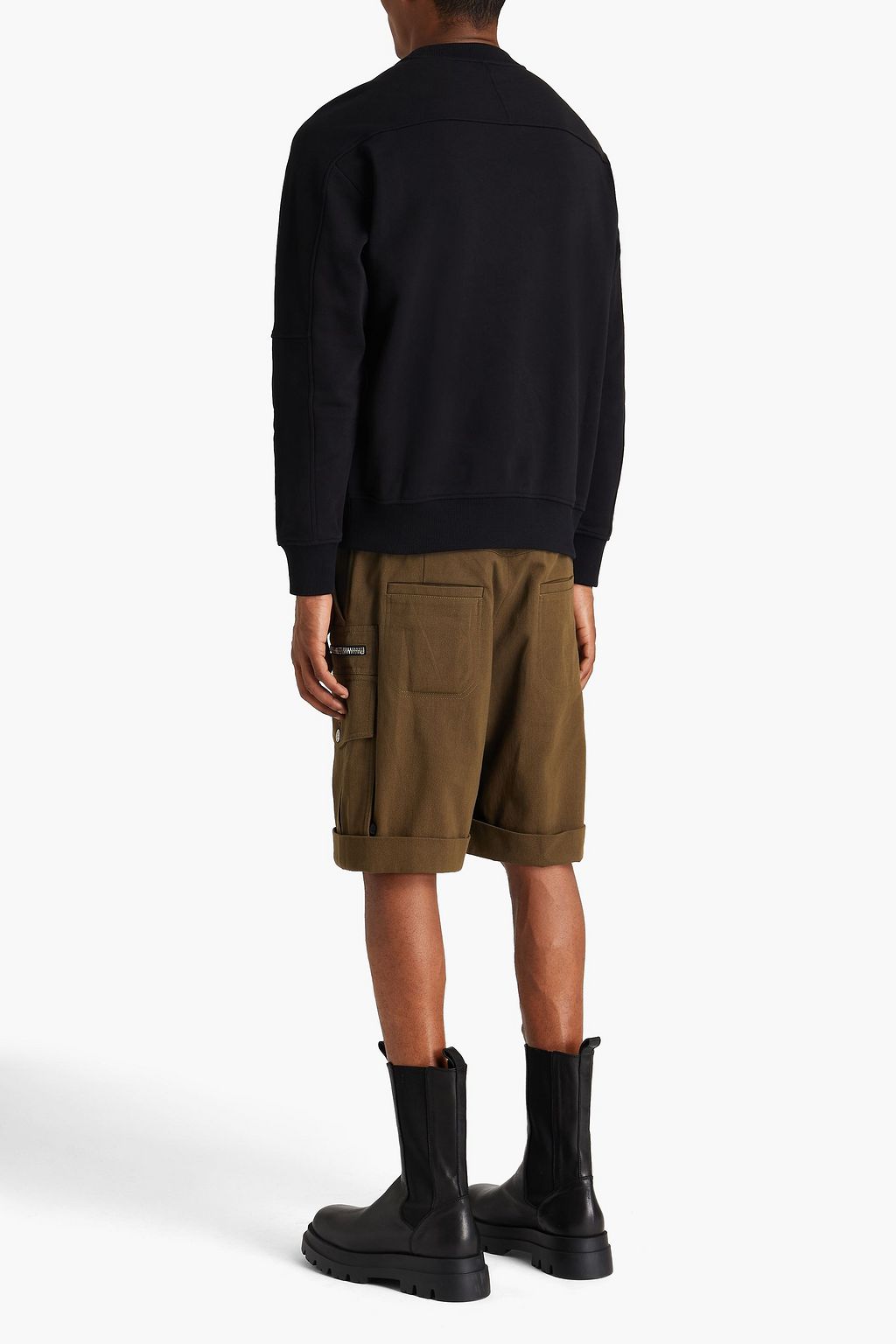 BALMAIN Embossed French cotton-terry sweatshirt